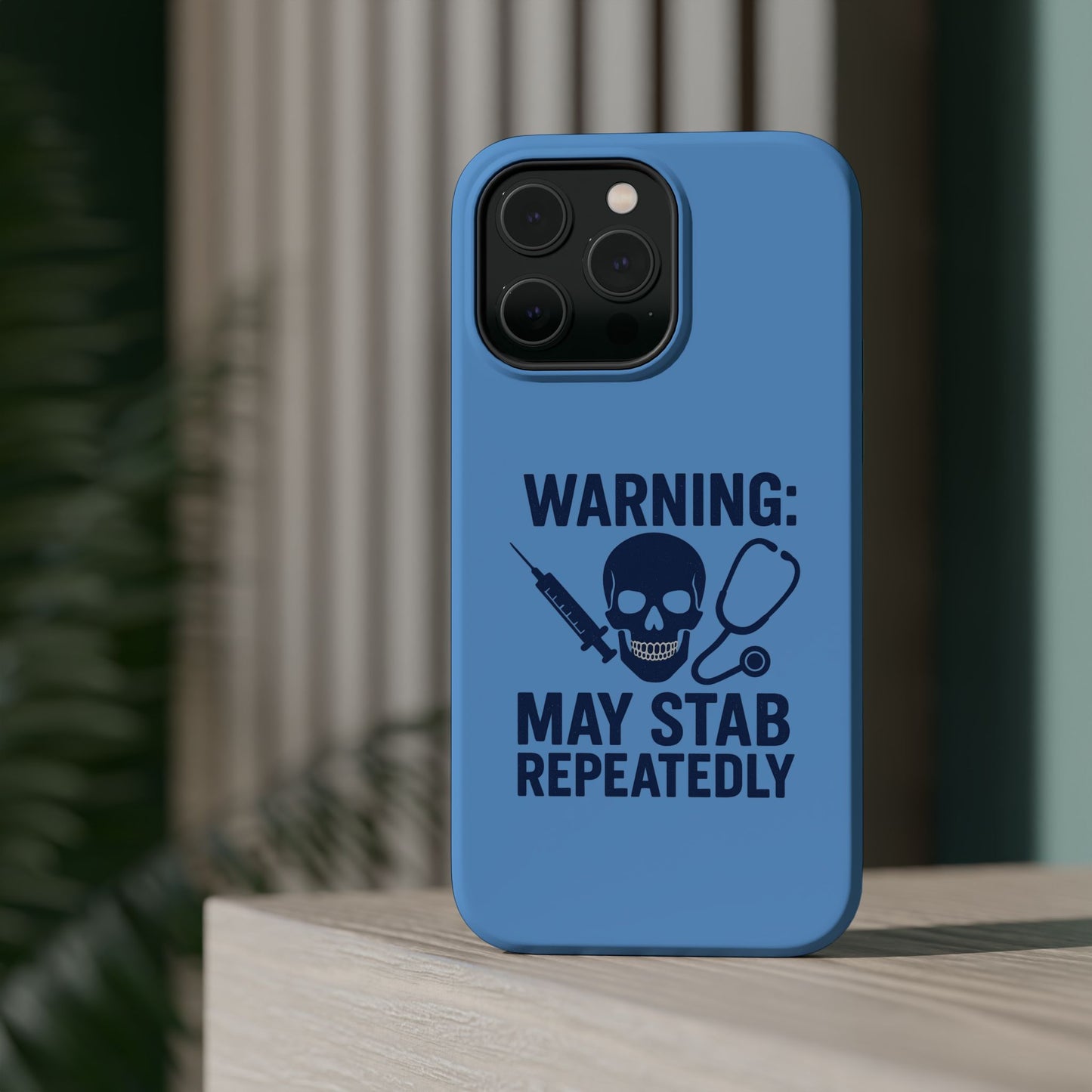 Warning May Stab Repeatedly Phone Case | Quirky Medical Humor, Gift for Healthcare Workers, Fun Phone Accessories, Doctors' Gift, Nurse Gift