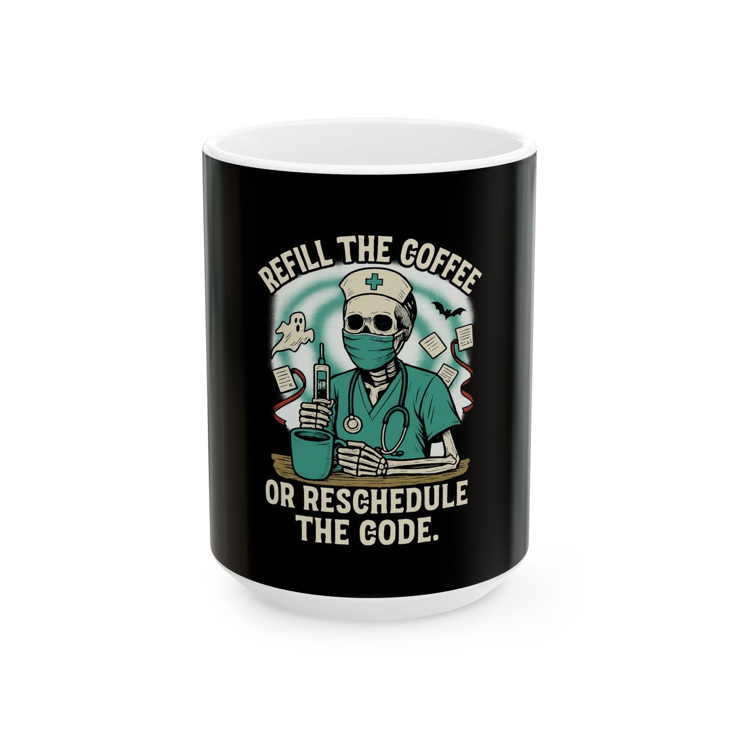Funny Skeleton Doctor Coffee Mug, Medical Humor Mug, Gift for Healthcare Workers, Halloween Decor, Hospital Appreciation