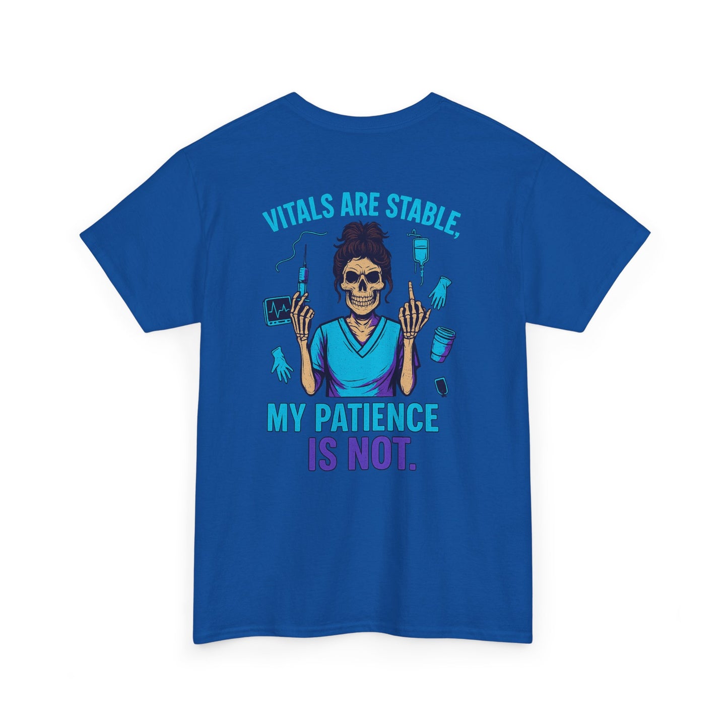 Skull Patient T-Shirt - Funny Medical Humor Tee, Unisex Cotton Shirt, Gift for Healthcare Workers, Halloween Apparel, Casual Wear