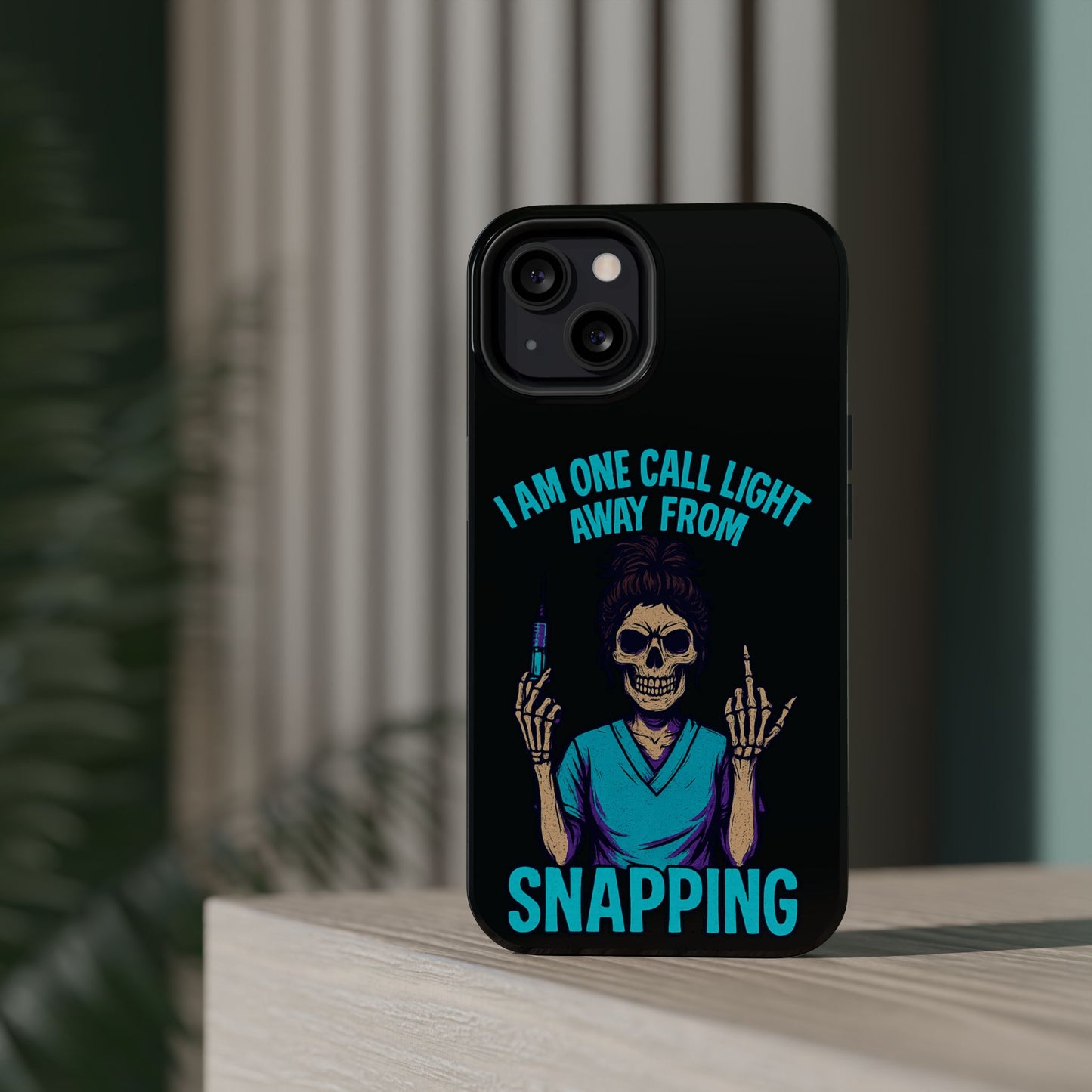 Mobile Phone Case, Funny Phone Cover, Gift for Nurses, Halloween Accessory, Skull Design