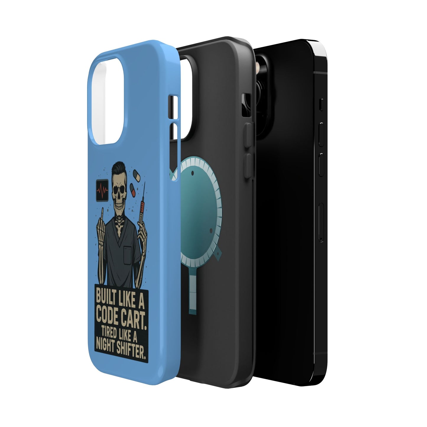 “Built Like a Code Cart. Tired Like a Night Shifter.” – Men’s Nurse Phone Case