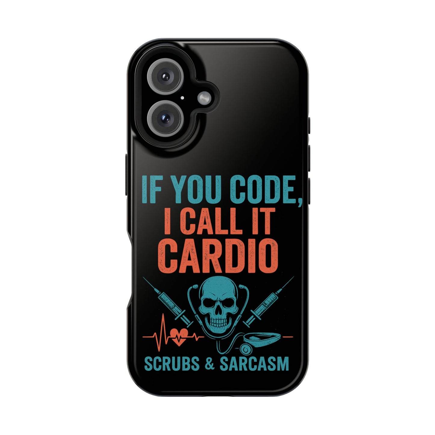 Magnetic Phone Cases for Nurses, Funny Code Humor, Cute Sarcastic Gifts, Tech Accessories, Medical Profession, Unique Design