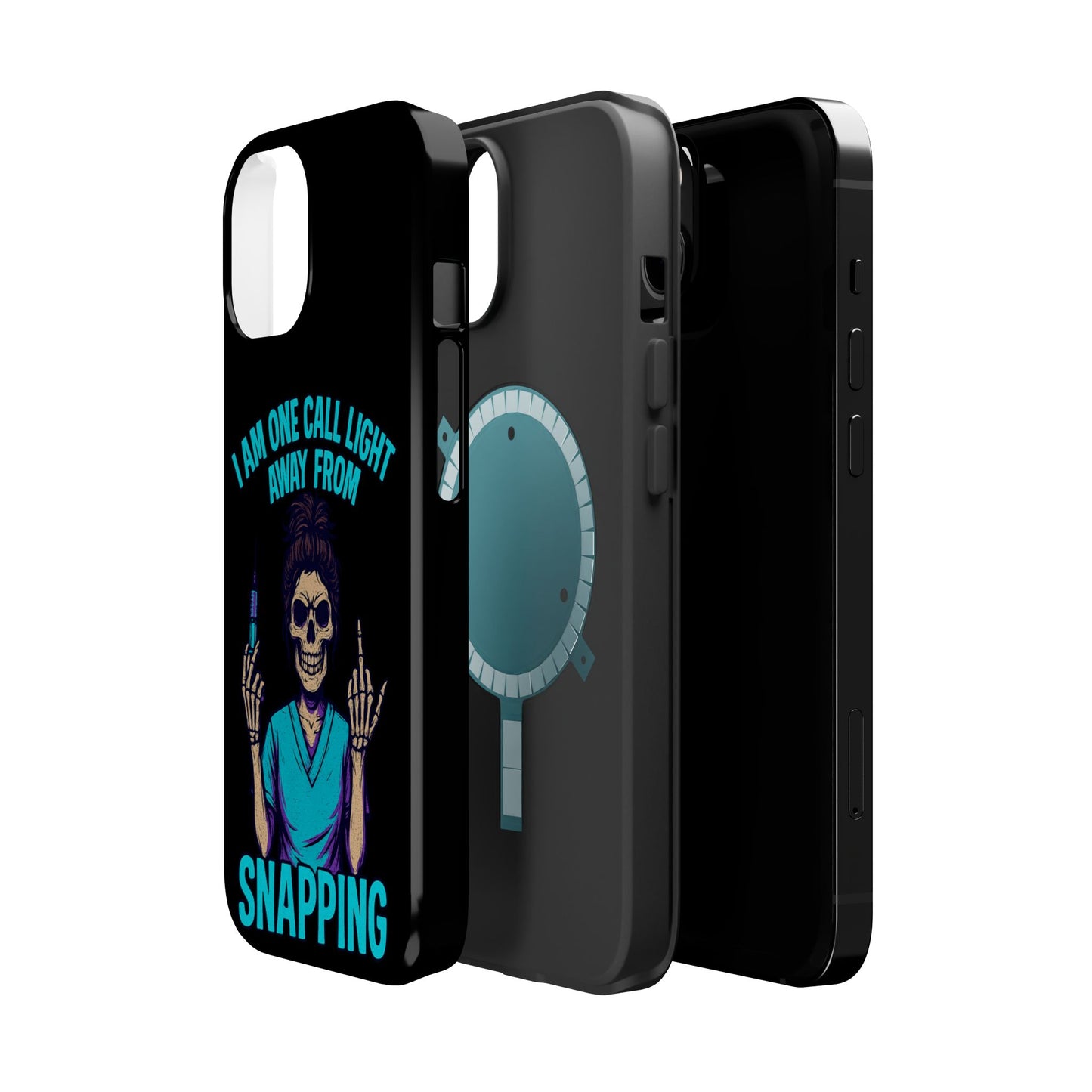 Mobile Phone Case, Funny Phone Cover, Gift for Nurses, Halloween Accessory, Skull Design