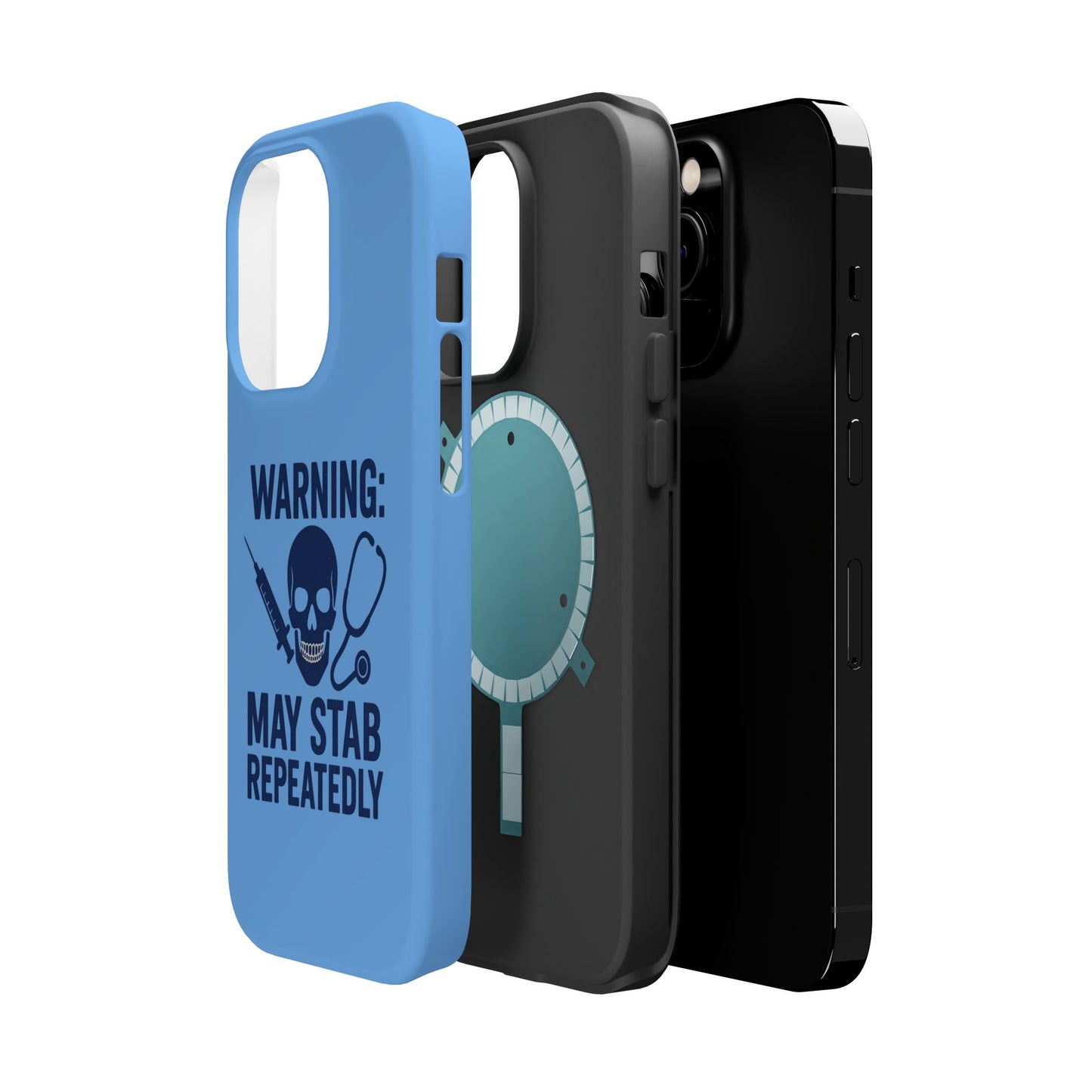 Warning May Stab Repeatedly Phone Case | Quirky Medical Humor, Gift for Healthcare Workers, Fun Phone Accessories, Doctors' Gift, Nurse Gift