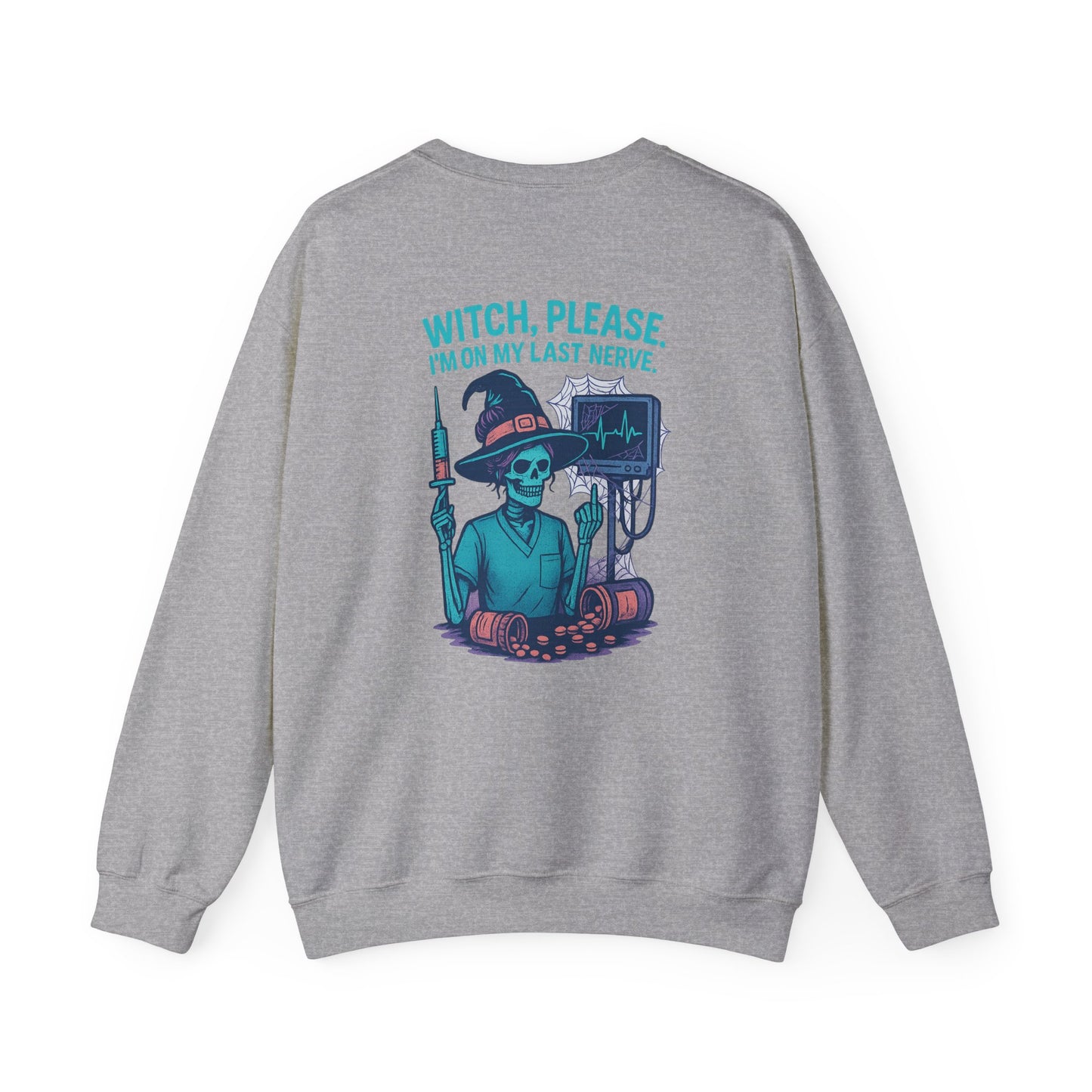 Witch Please Sweatshirt, Unisex Crewneck, Fall Fashion, Halloween Gift, Spooky Vibes, Casual Comfort