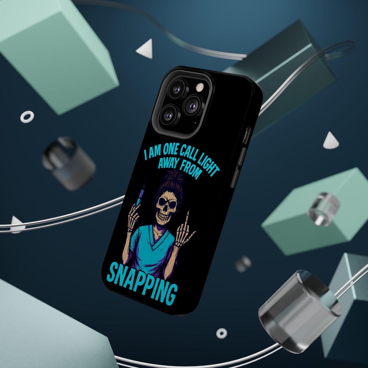 Mobile Phone Case, Funny Phone Cover, Gift for Nurses, Halloween Accessory, Skull Design