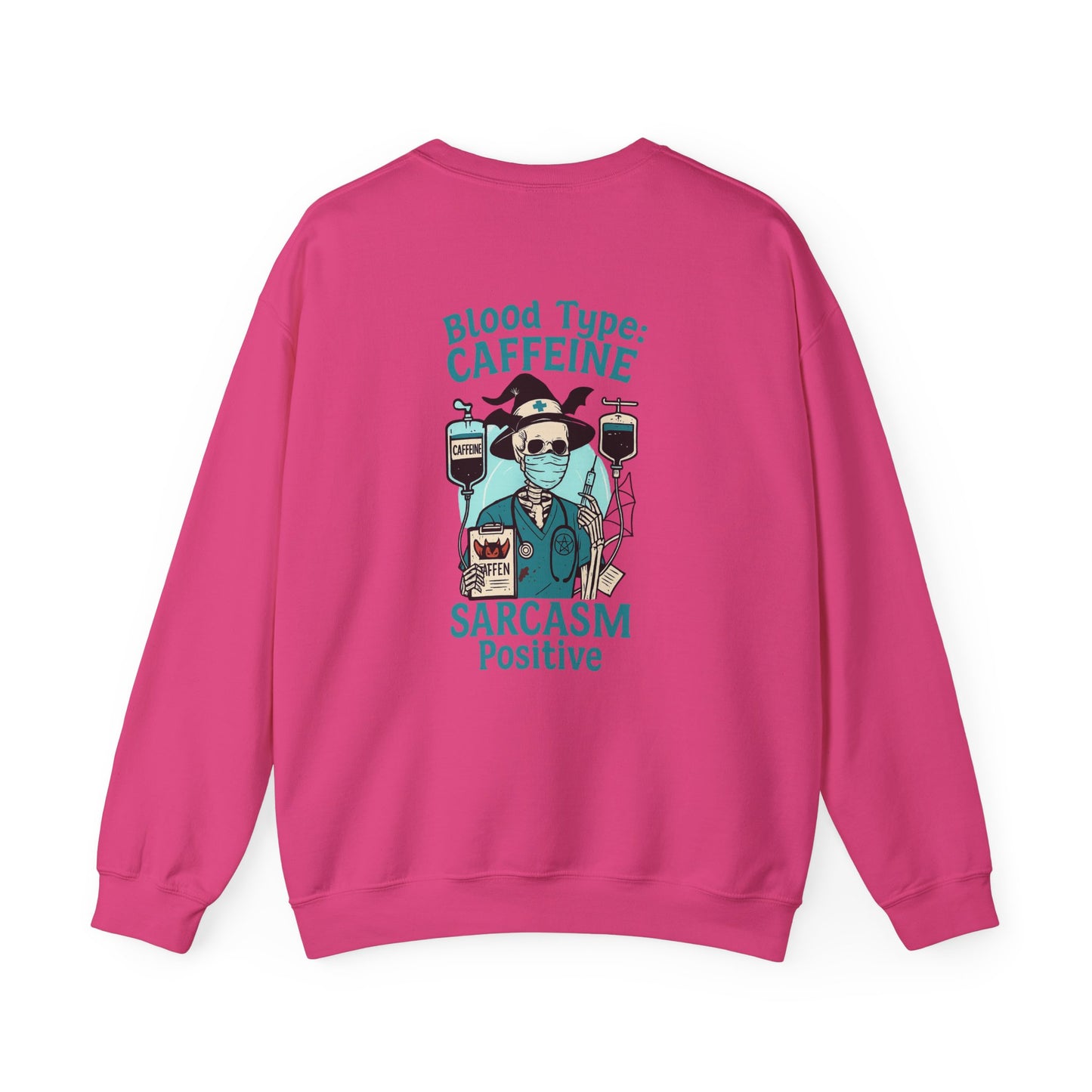 Caffeine Sarcasm Sweatshirt - Unisex Crewneck, Funny Gift for Coffee Lovers, Casual Wear, Humor Apparel, Perfect for Birthdays, Holidays