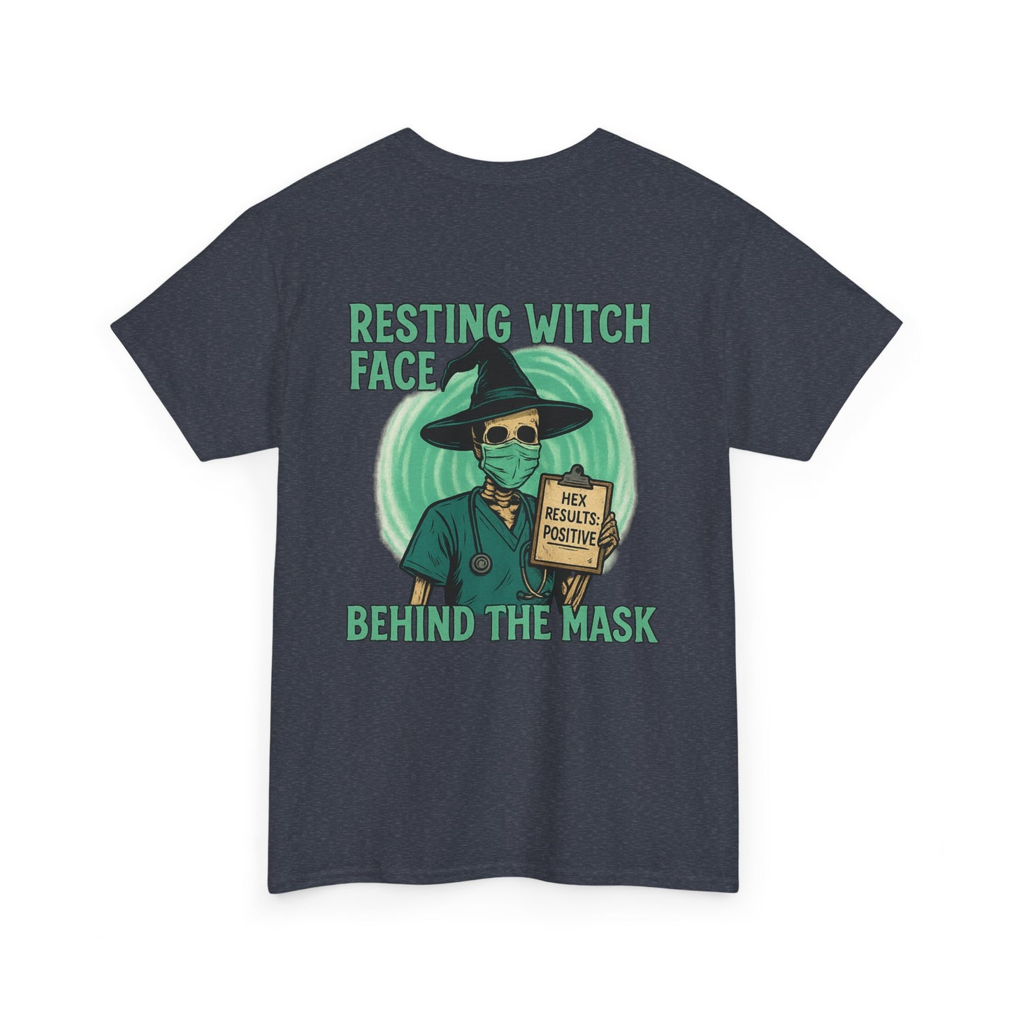 Resting Witch Face Unisex Heavy Cotton Tee, Funny Halloween Shirt, Witch T-Shirt, Unique Gift for Spooky Season, Perfect for Parties
