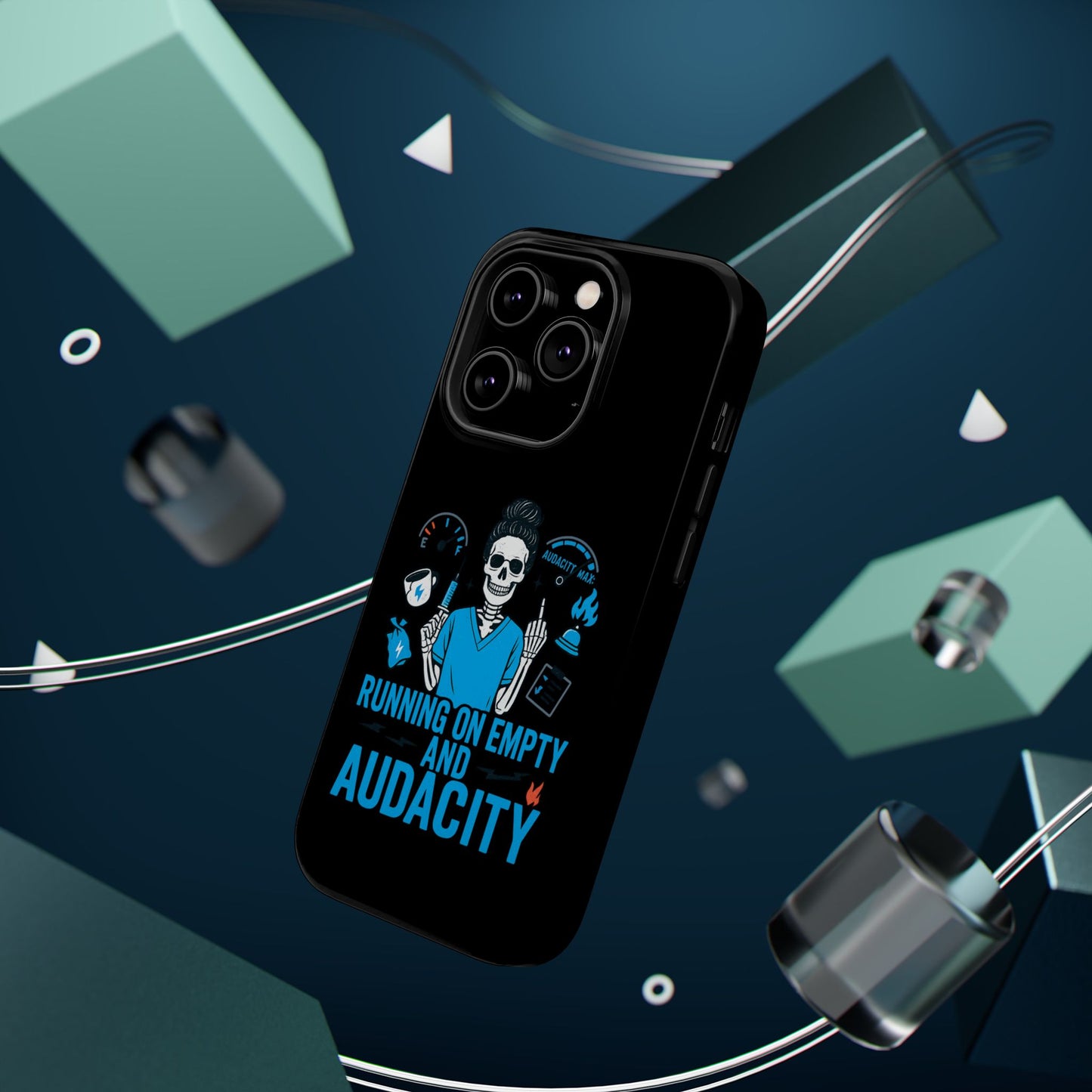 “Running on Empty and Audacity” – Nurse Chaos Phone Case