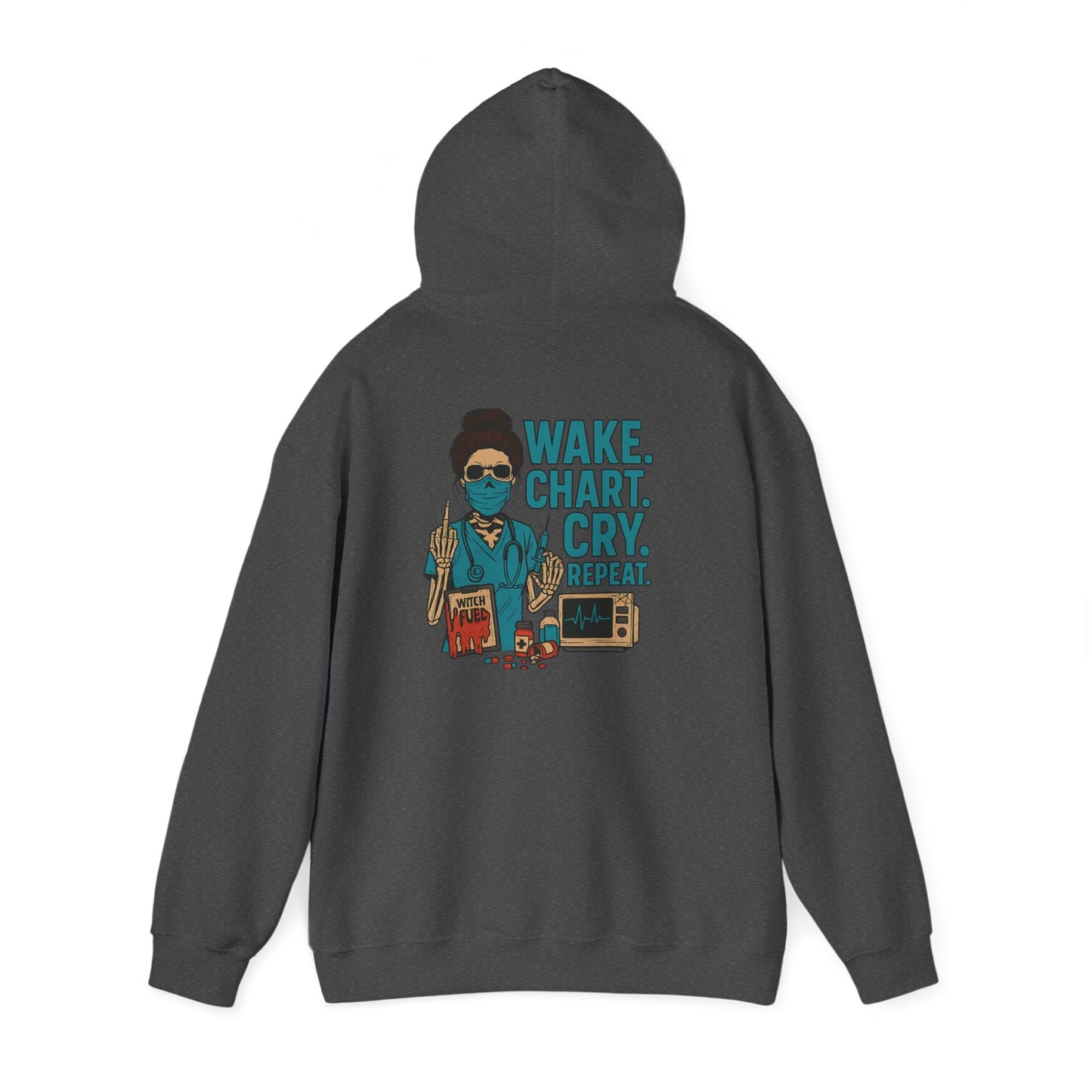 Creative Artist's Hoodie: Make. Chart. Cry. Repeat. - Unisex Heavy Blend Sweatshirt