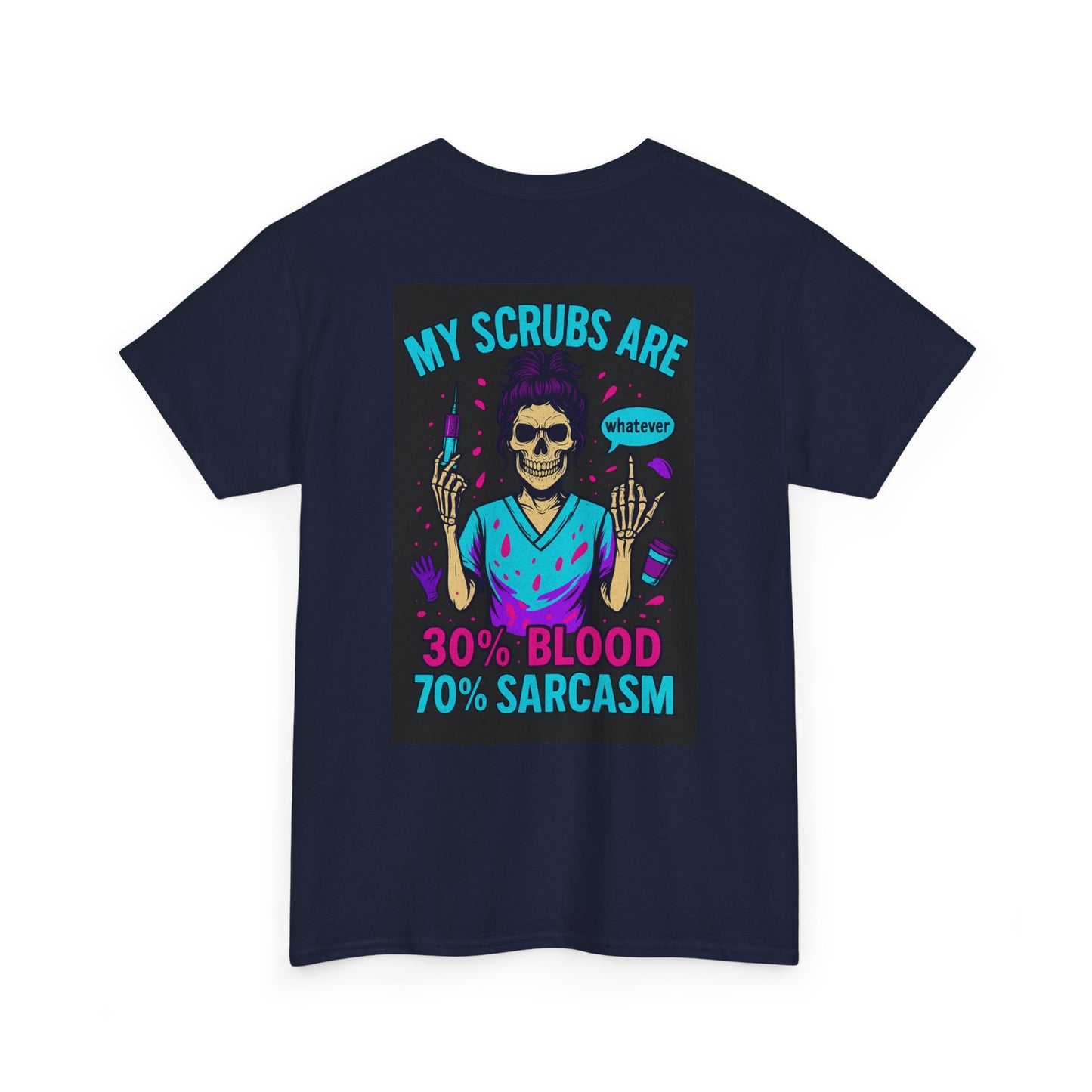 Funny Nurse Tee - 30% Blood 70% Sarcasm, Medical Humor Shirt, Unisex T-Shirt for Nurses, Healthcare Gifts, Halloween T-Shirt