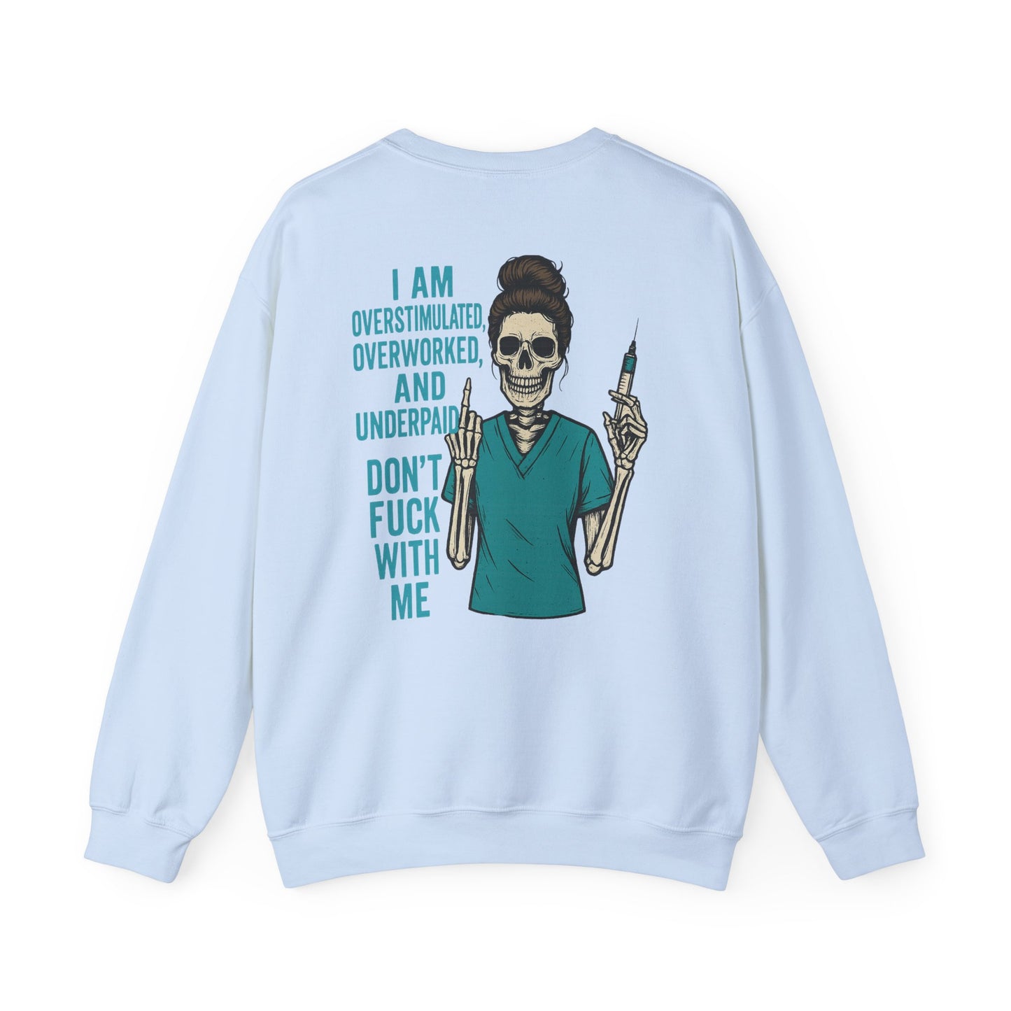Unisex Heavy Blend™ Crewneck Sweatshirt - Perfect for Nurses, Halloween, Self-Care Days, Funny Gift, Overstimulated Humor