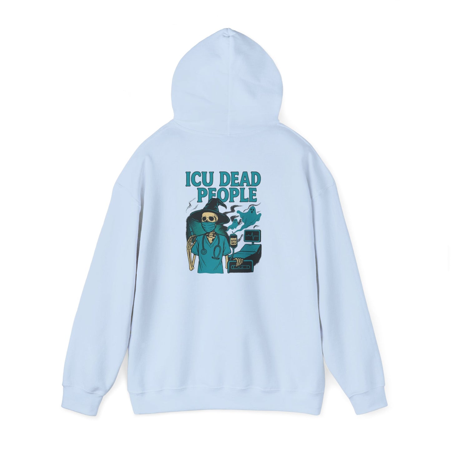 Funny ICU Dead People Hoodie, Healthcare Humor Sweatshirt, Gifts for Medical Workers, Nurse Appreciation, Casual Wear