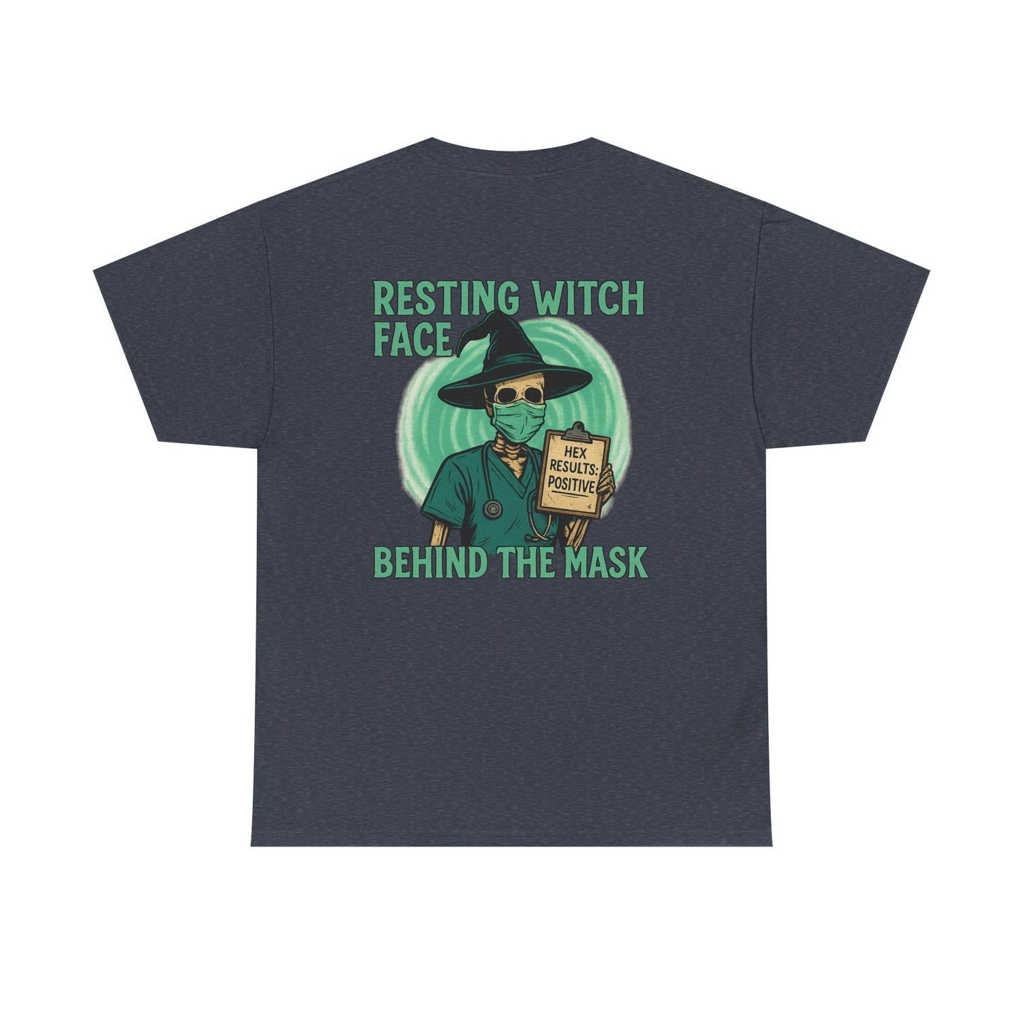 Resting Witch Face Unisex Heavy Cotton Tee, Funny Halloween Shirt, Witch T-Shirt, Unique Gift for Spooky Season, Perfect for Parties