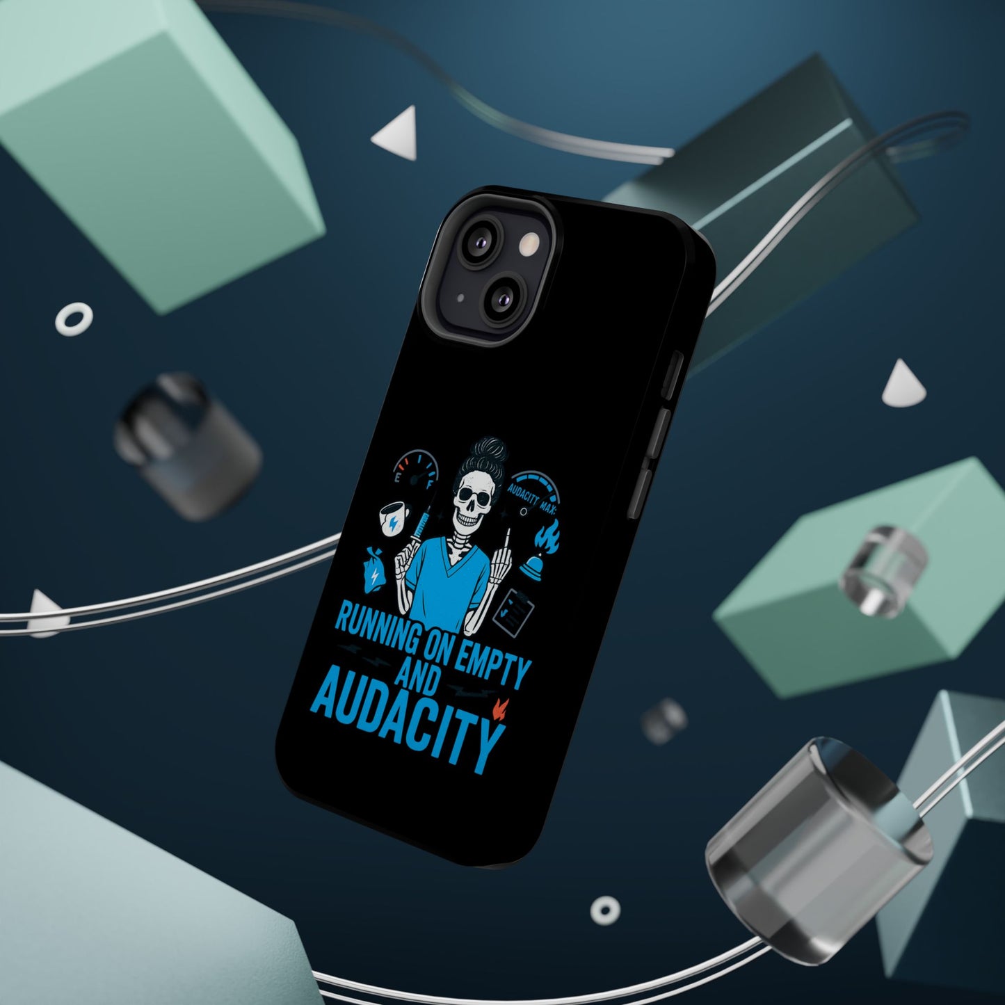 “Running on Empty and Audacity” – Nurse Chaos Phone Case