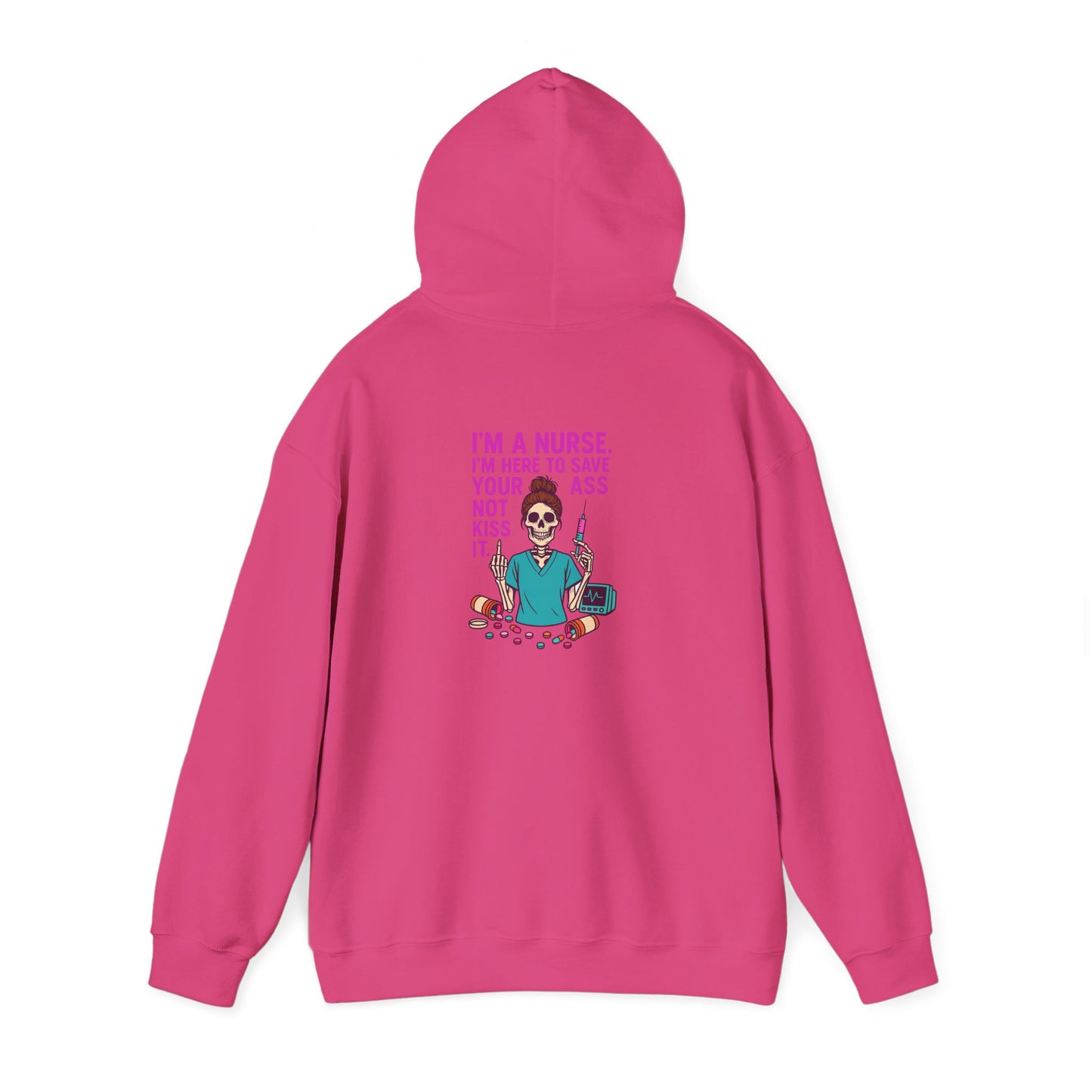 Funny Skeleton Hoodie for Nurses, Unisex Sweatshirt, Nurse Appreciation Gift, Halloween Costume, Cozy Autumn Wear