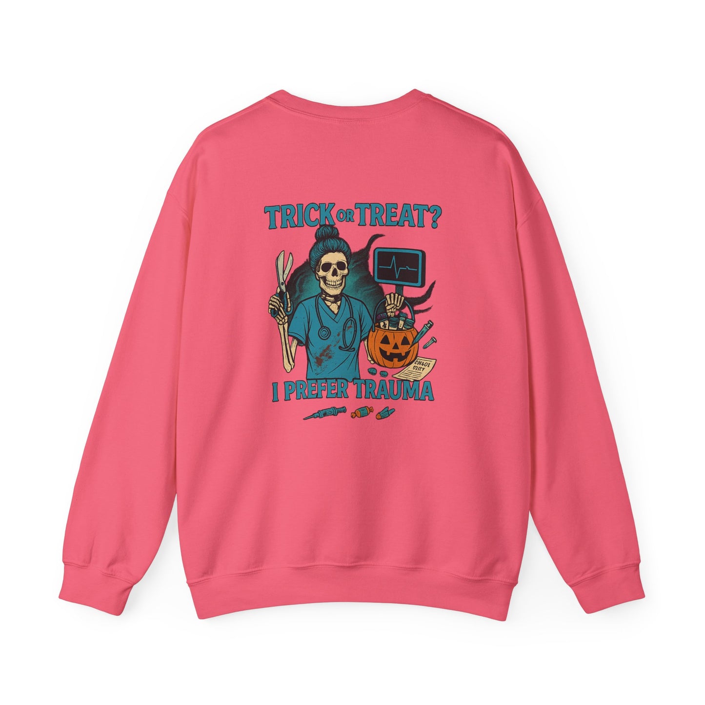 Halloween Sweatshirt, Unisex Crewneck, Trick or Treat Gift, Cozy Fall Apparel, Spooky Season Clothing
