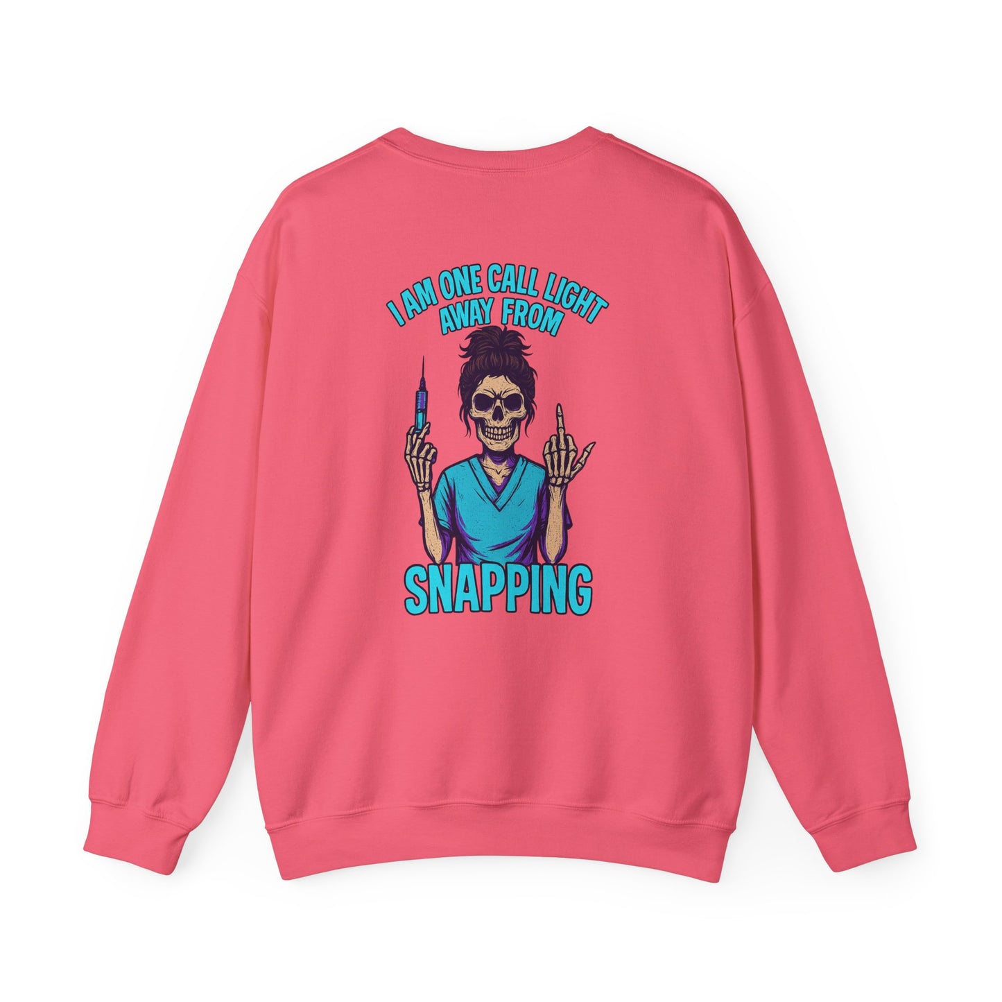 Skeleton Humor Crewneck Sweatshirt | Perfect for Halloween, Casual Style, Gift for Nurses, Cozy Layering, Funny Sweatshirt