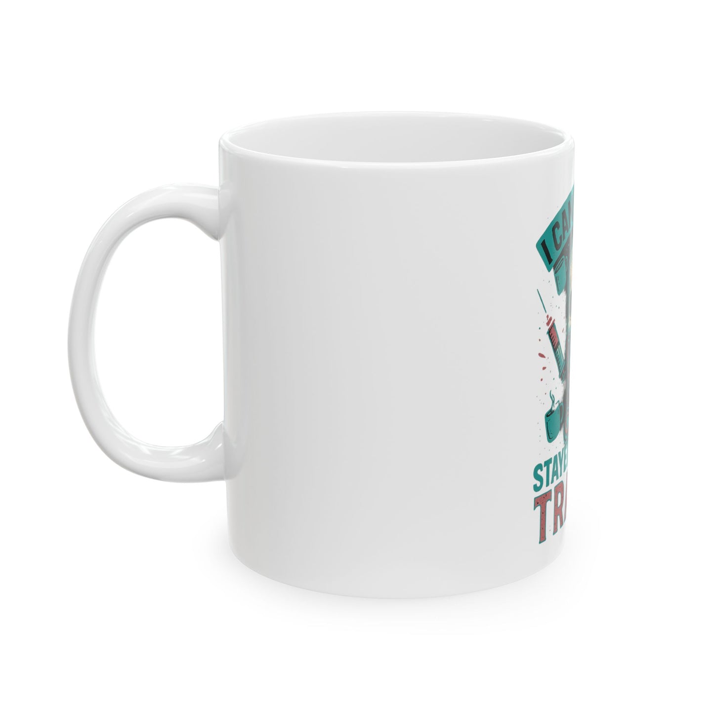 Skull Healing Ceramic Mug, I Came to Heal, Stayed for the Trauma, Funny Coffee Cup, Gift for Healthcare Workers