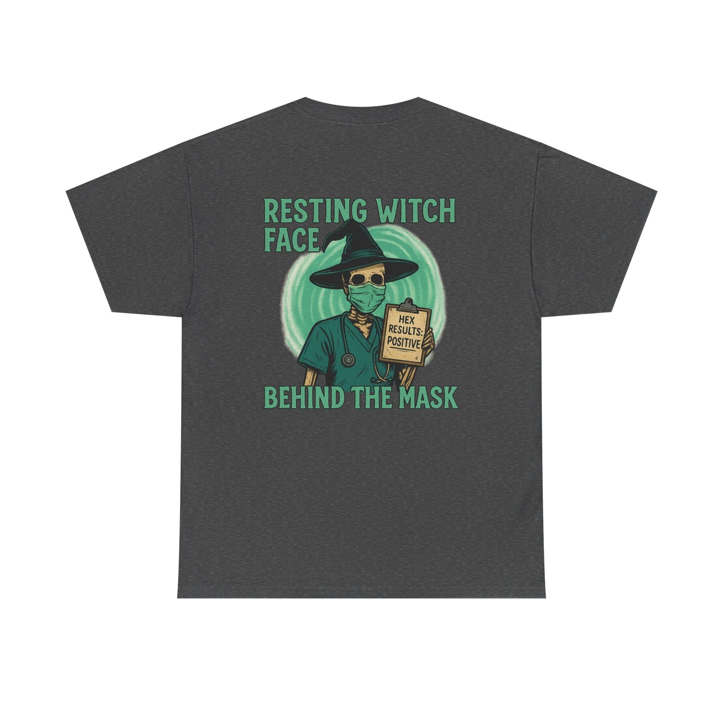 Resting Witch Face Unisex Heavy Cotton Tee, Funny Halloween Shirt, Witch T-Shirt, Unique Gift for Spooky Season, Perfect for Parties
