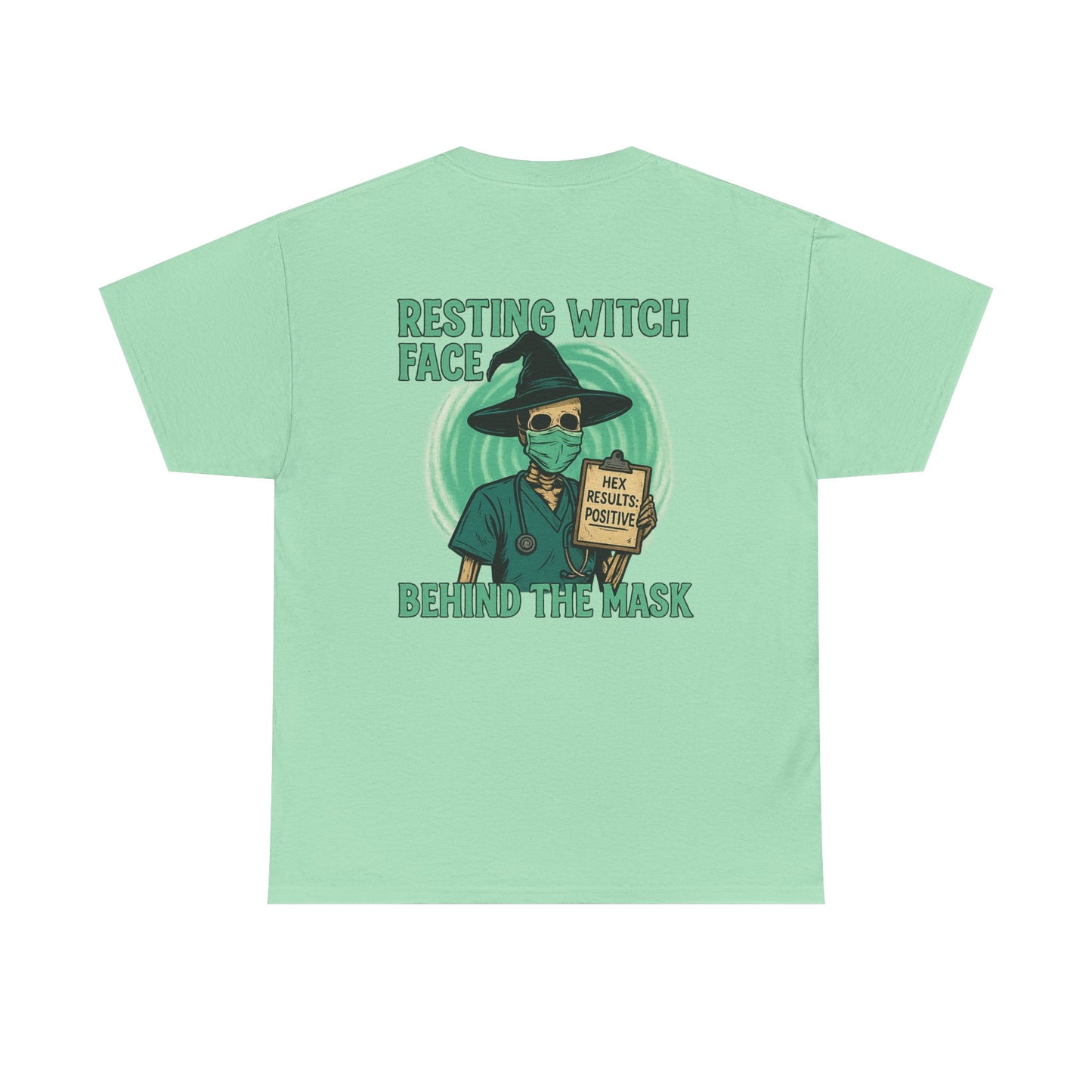 Resting Witch Face Unisex Heavy Cotton Tee, Funny Halloween Shirt, Witch T-Shirt, Unique Gift for Spooky Season, Perfect for Parties