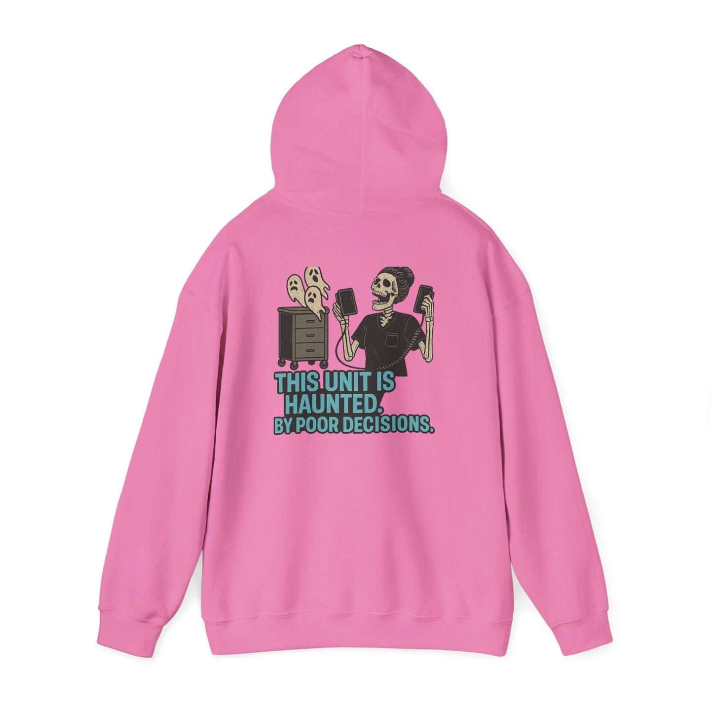Halloween Haunted Sweatshirt, Unisex Hooded Sweatshirt, Spooky Gifts, Funny Halloween Apparel, Gifts for Him, Her, and Them