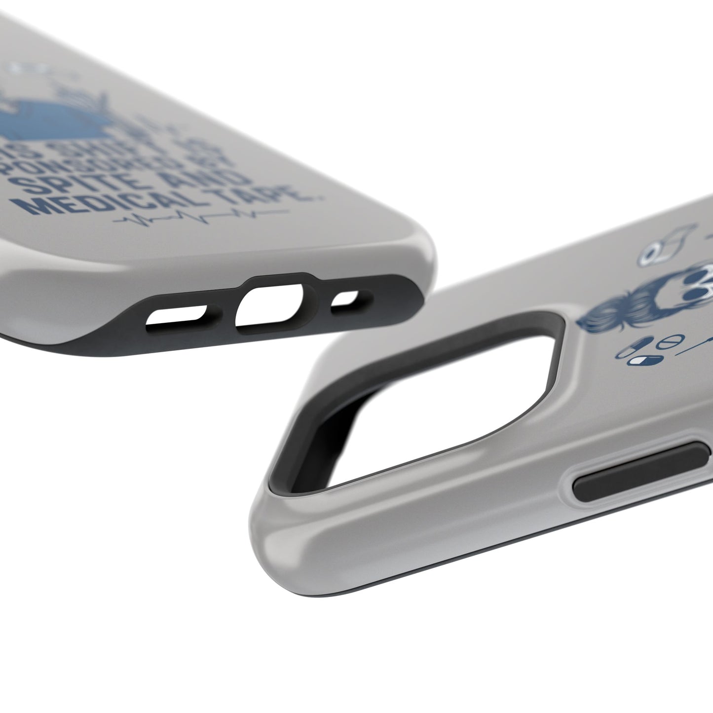 “This Shift Sponsored by Spite and Medical Tape” – Sarcastic Nurse Phone Case
