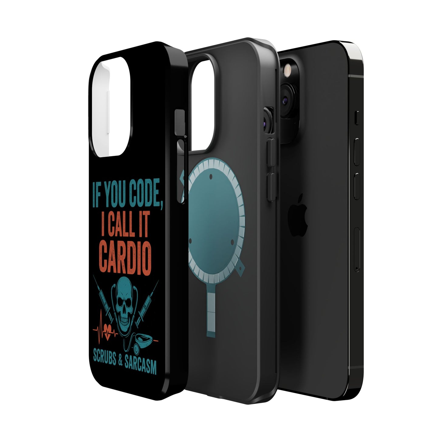 Magnetic Phone Cases for Nurses, Funny Code Humor, Cute Sarcastic Gifts, Tech Accessories, Medical Profession, Unique Design