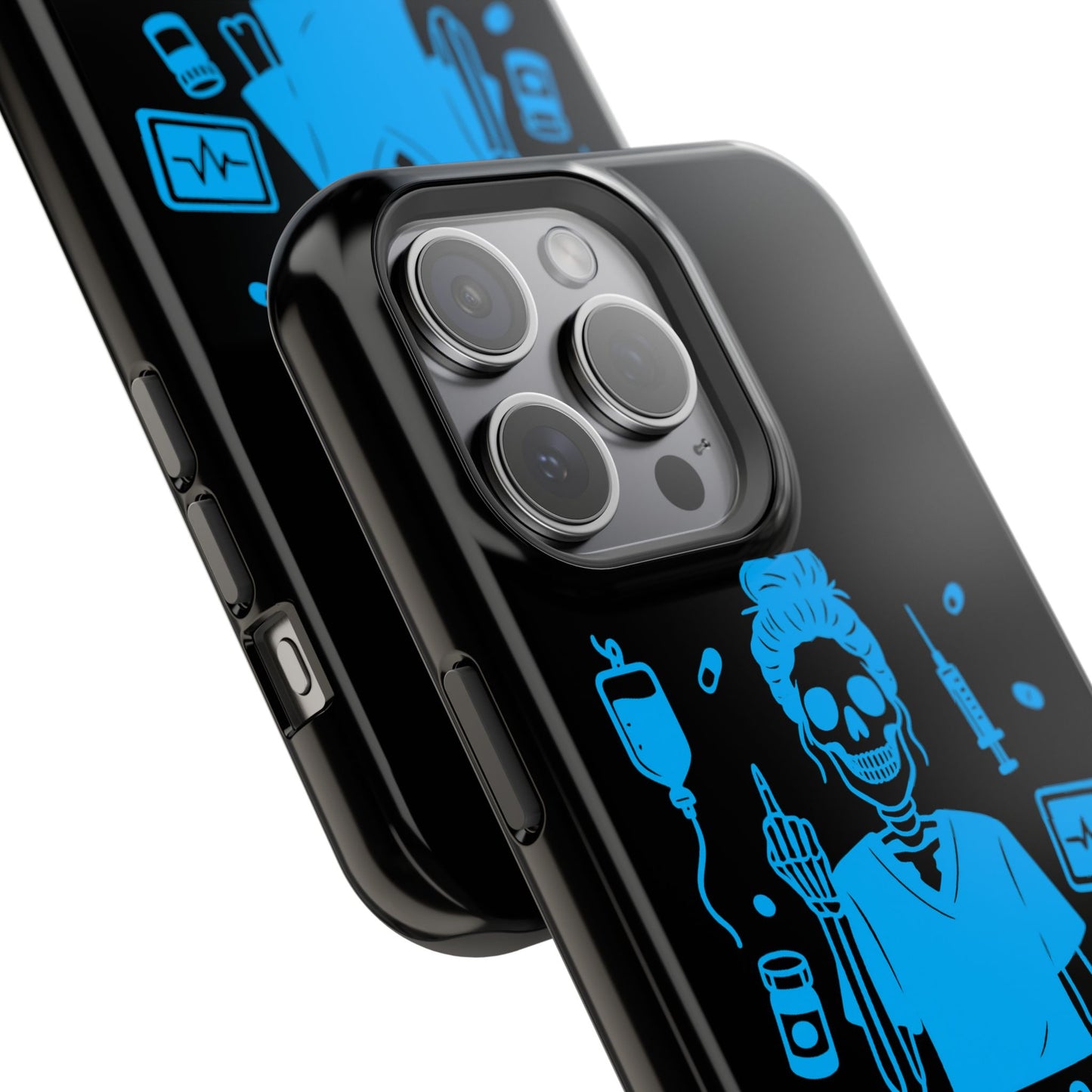Running on Caffeine, Chaos, and Questionable Decisions” – Nurse Life Phone Case