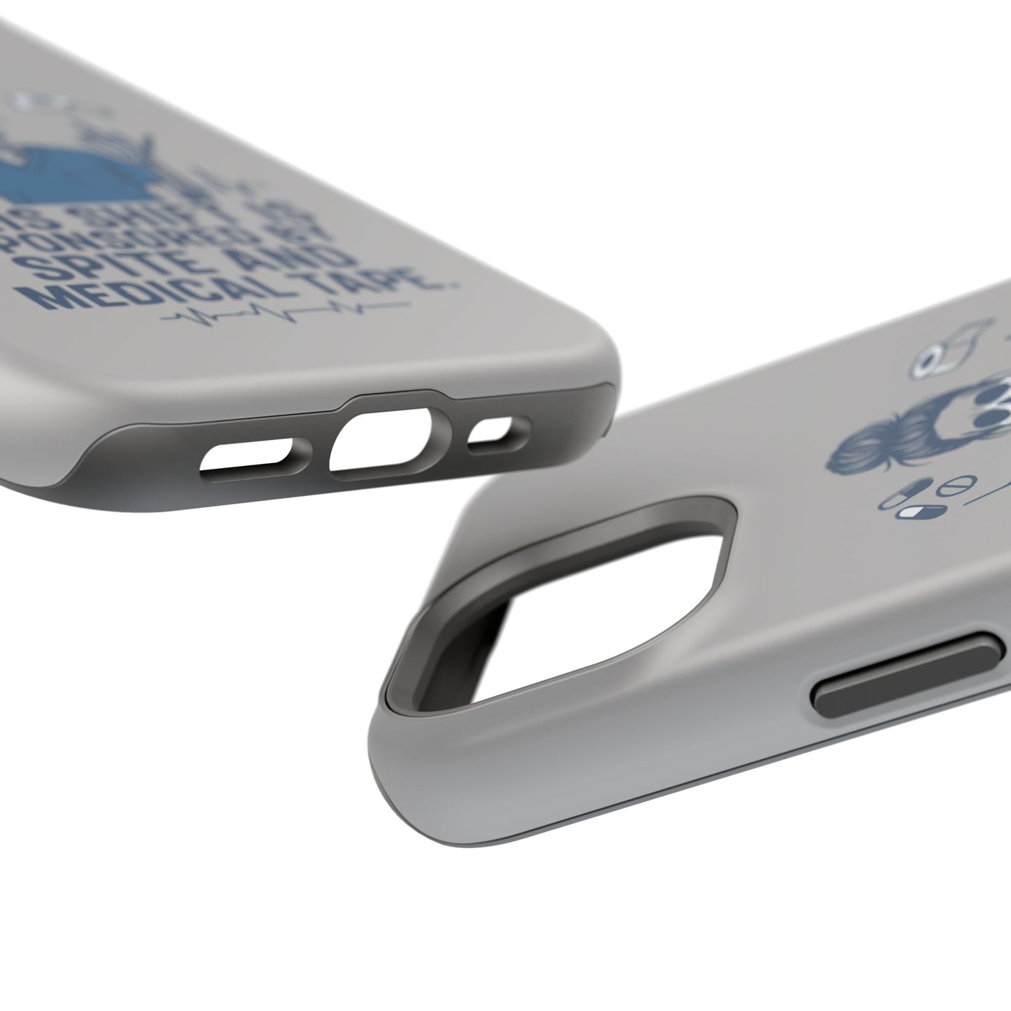 “This Shift Sponsored by Spite and Medical Tape” – Sarcastic Nurse Phone Case