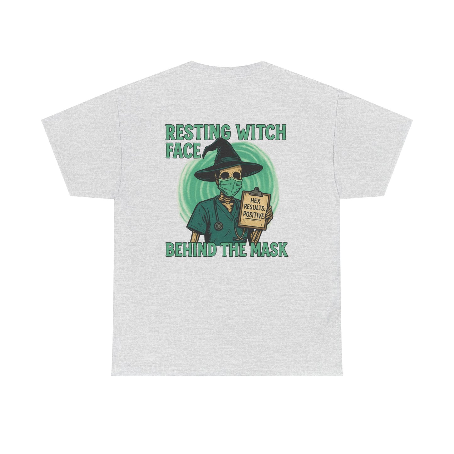 Resting Witch Face Unisex Heavy Cotton Tee, Funny Halloween Shirt, Witch T-Shirt, Unique Gift for Spooky Season, Perfect for Parties