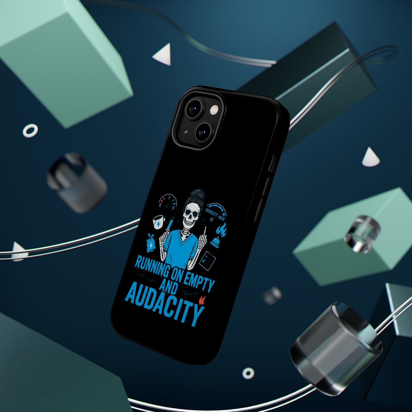 “Running on Empty and Audacity” – Nurse Chaos Phone Case