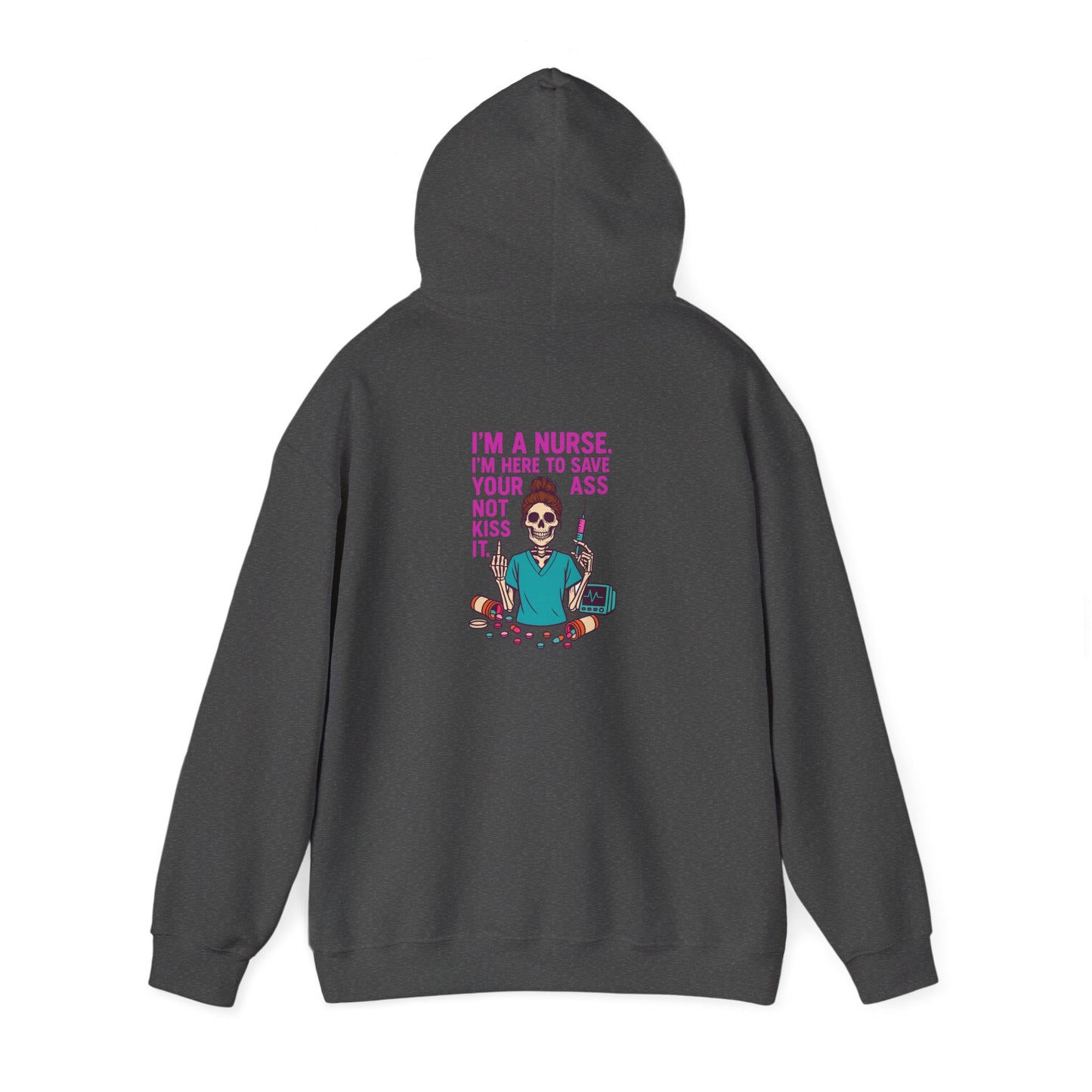 Funny Skeleton Hoodie for Nurses, Unisex Sweatshirt, Nurse Appreciation Gift, Halloween Costume, Cozy Autumn Wear