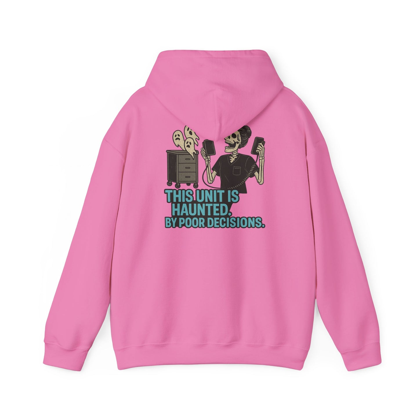 Halloween Haunted Sweatshirt, Unisex Hooded Sweatshirt, Spooky Gifts, Funny Halloween Apparel, Gifts for Him, Her, and Them