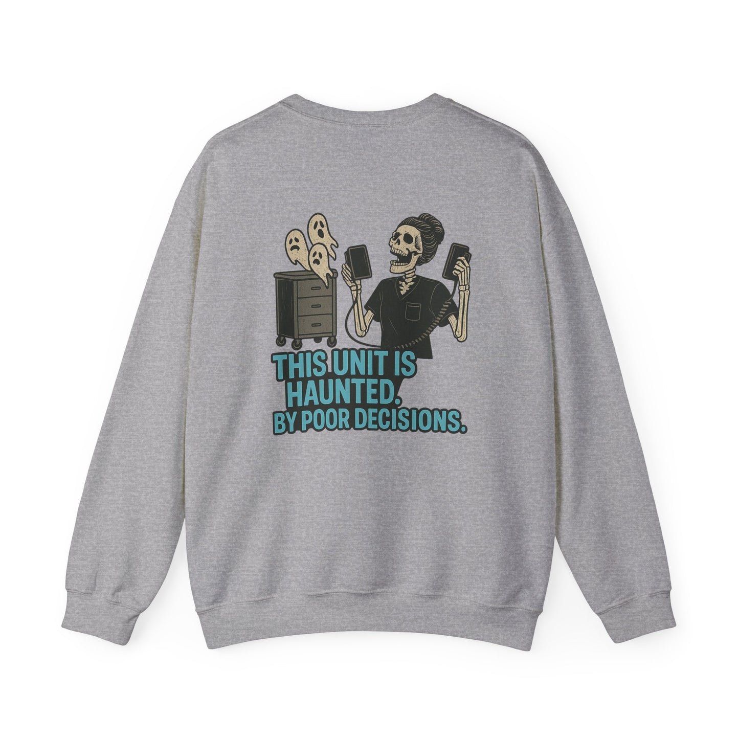Haunted Decisions Sweatshirt | Unisex Crewneck | Spooky Fall Apparel, Halloween Gift, Casual Wear