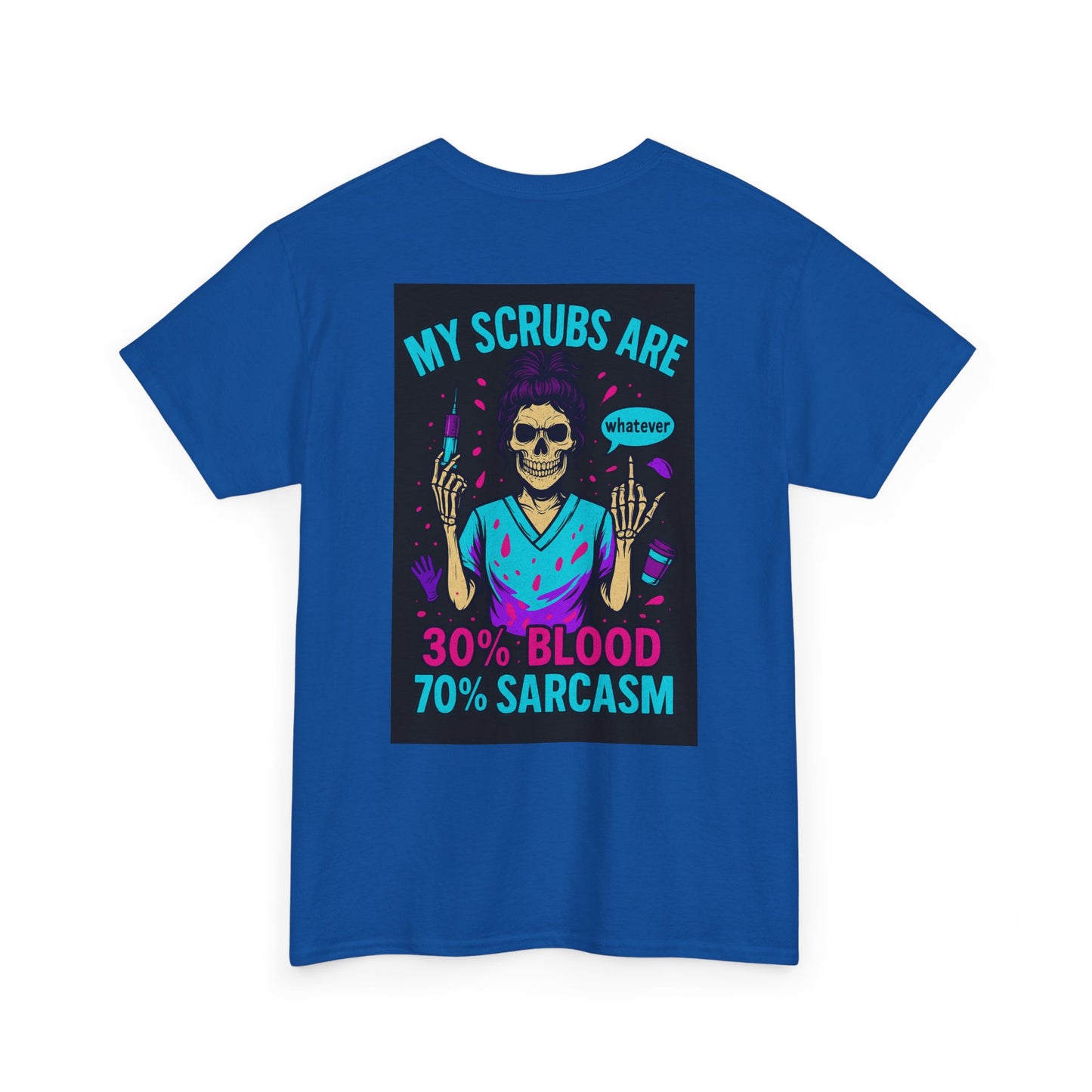 Funny Nurse Tee - 30% Blood 70% Sarcasm, Medical Humor Shirt, Unisex T-Shirt for Nurses, Healthcare Gifts, Halloween T-Shirt