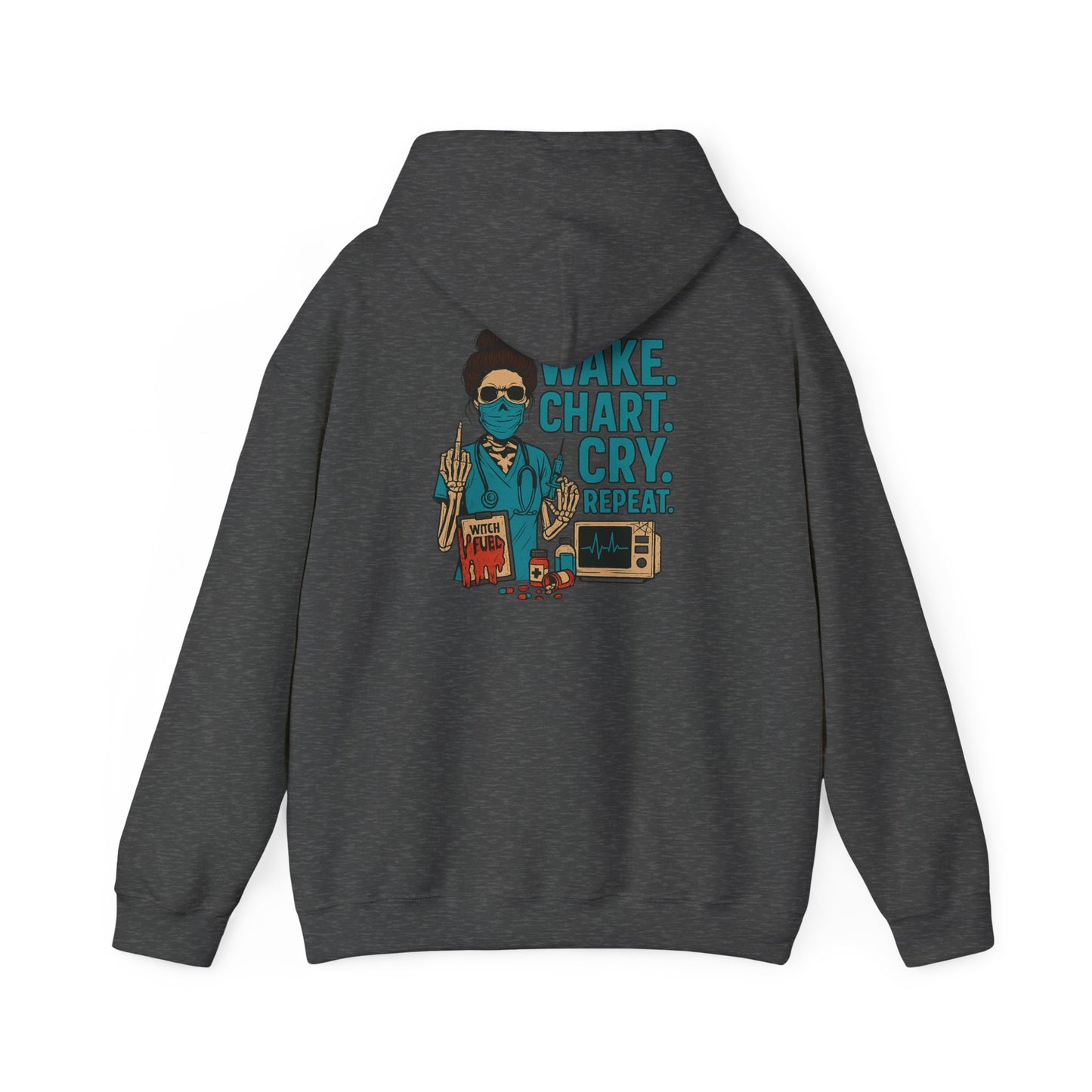Creative Artist's Hoodie: Make. Chart. Cry. Repeat. - Unisex Heavy Blend Sweatshirt