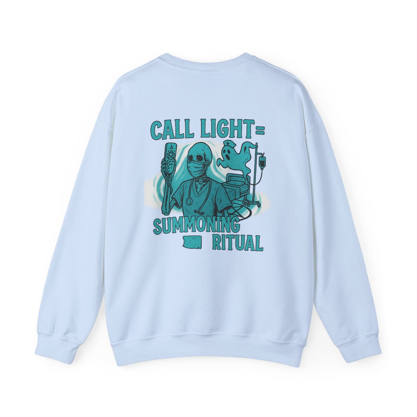 Spooky Summoning Ritual Sweatshirt, Unisex Crewneck, Halloween Apparel, Ghostly Gift, Cozy Casual Wear, Autumn Fashion