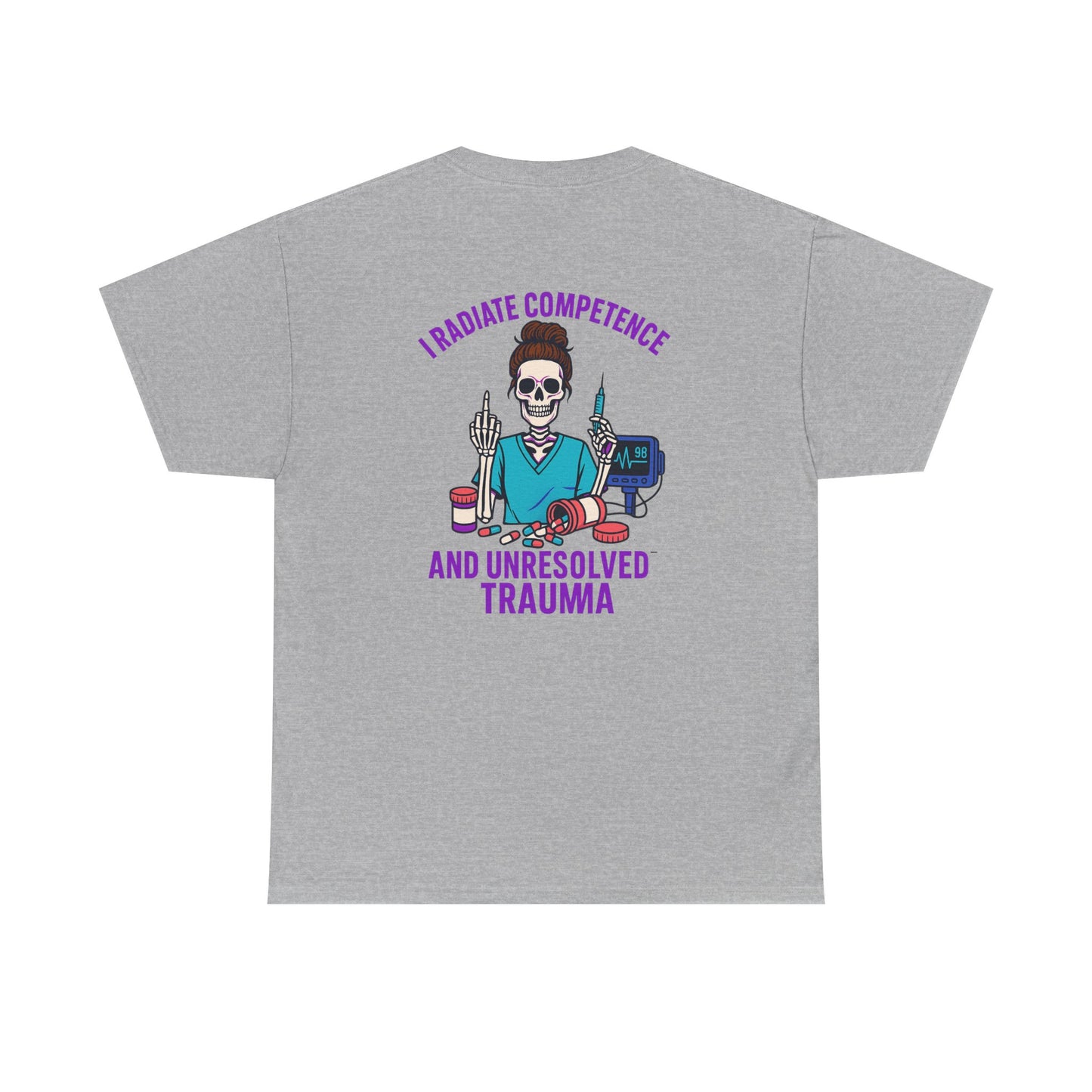 Skeleton Graphic Tee, Funny T-Shirt, Halloween Shirt, Gift for Healthcare Workers, Unisex Cotton Top, Trauma Humor Apparel