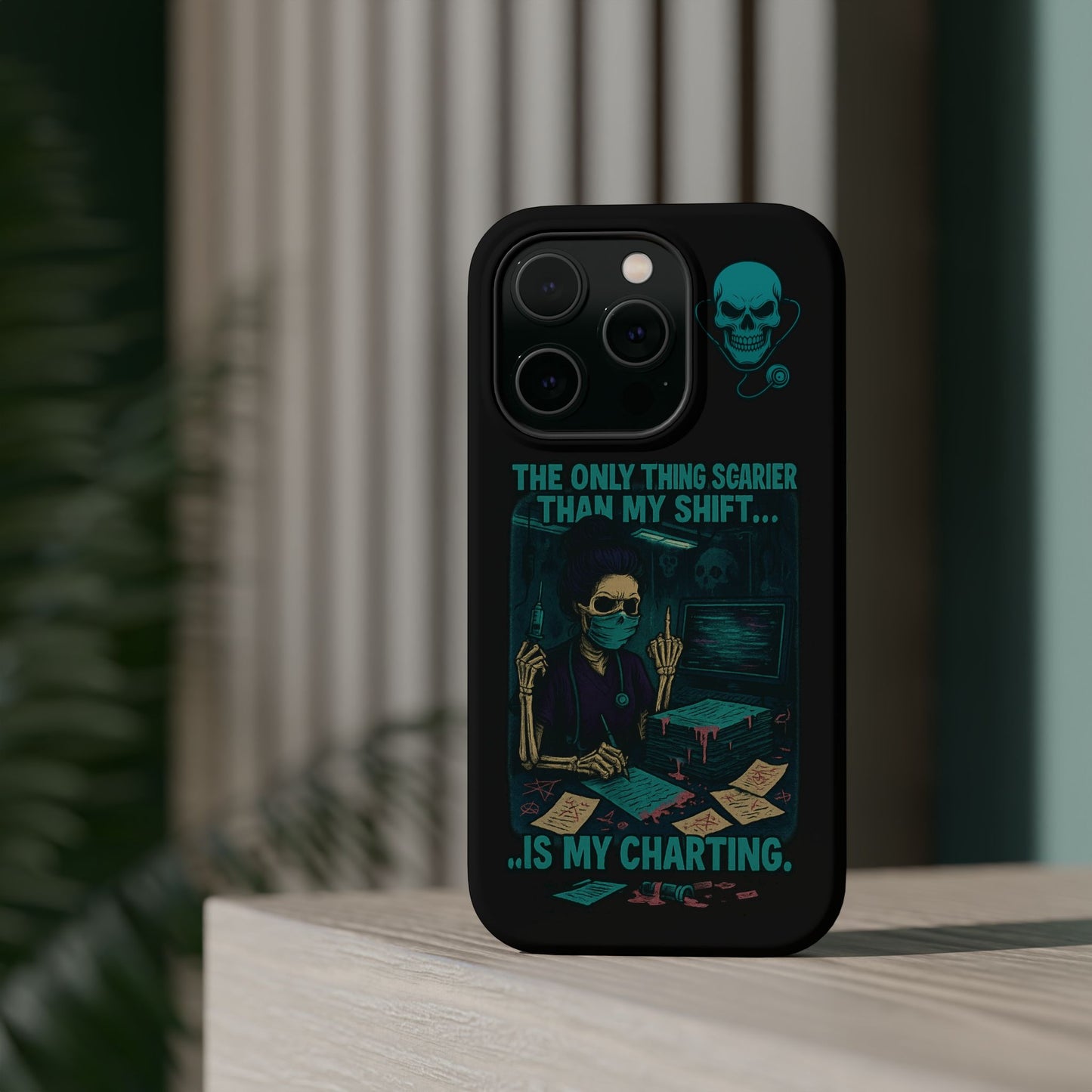 Healthcare Scary Shift Phone Case, Nurse Gift, Medical Humor Case, Halloween Phone accessory, Magnetic Tough Cases