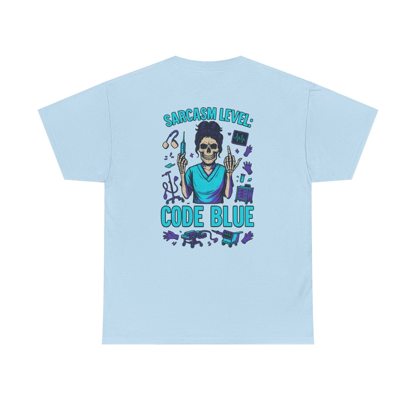 Sarcastic Skeleton Unisex Heavy Cotton Tee | Funny Graphic T-Shirt, Perfect Casual Wear, Gift for Friends, Humor Tee, Halloween Top