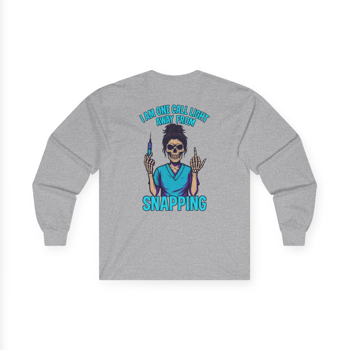 Funny Nurse Long Sleeve Tee - Perfect for Healthcare Workers, Gifts for Nurses, Halloween Apparel, Medical Humor Shirt, Unisex Graphic Tee