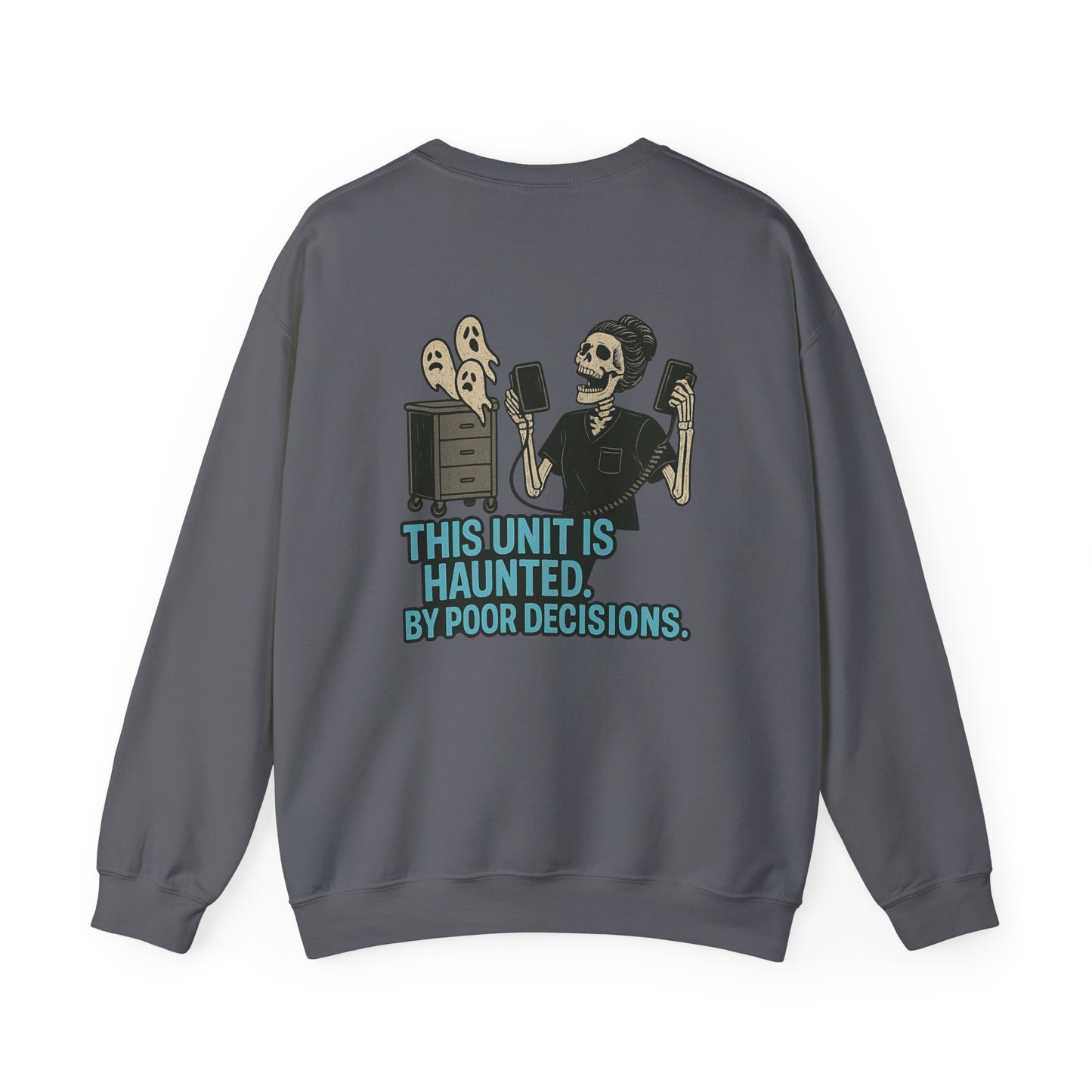 Haunted Decisions Sweatshirt | Unisex Crewneck | Spooky Fall Apparel, Halloween Gift, Casual Wear
