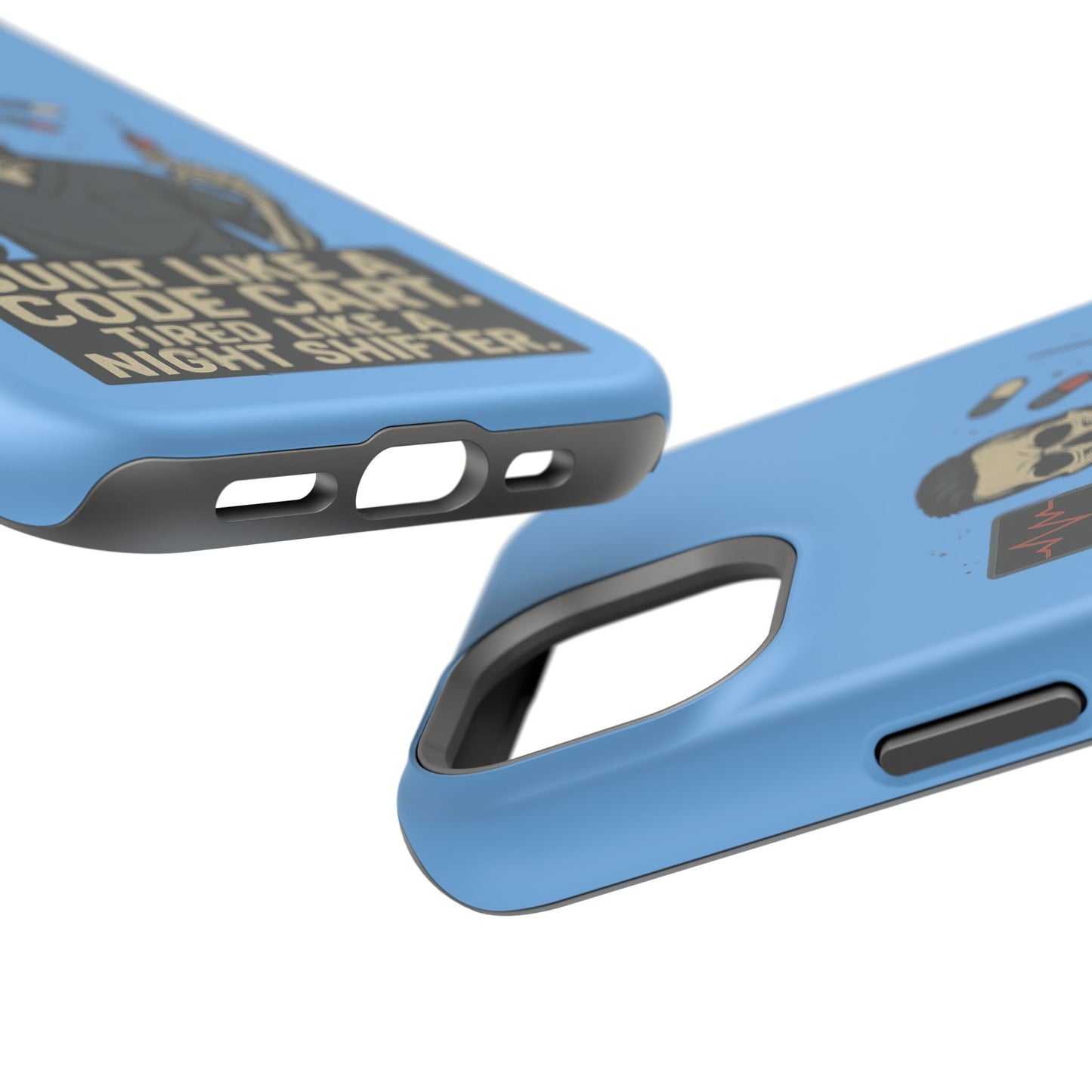 “Built Like a Code Cart. Tired Like a Night Shifter.” – Men’s Nurse Phone Case