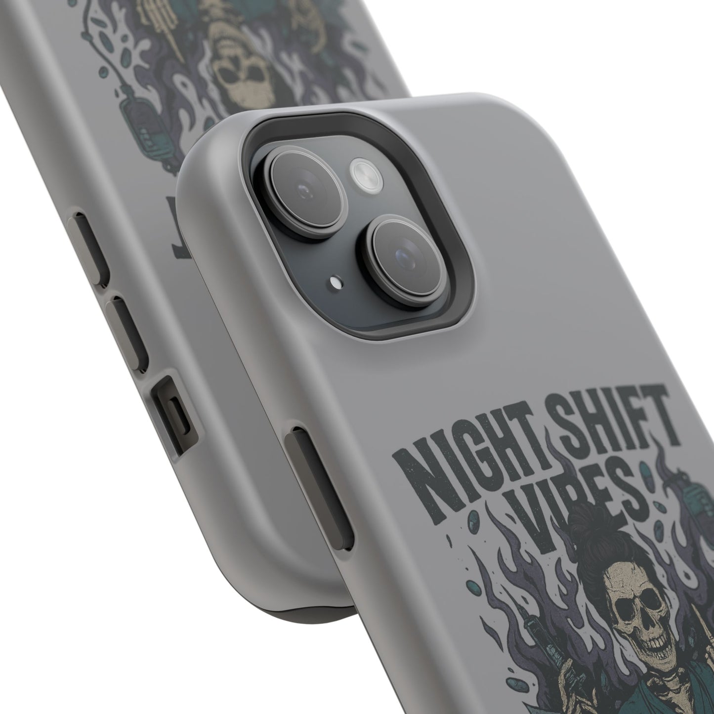 “Night Shift Vibes” – Bright & Chaotic Nurse Phone Case