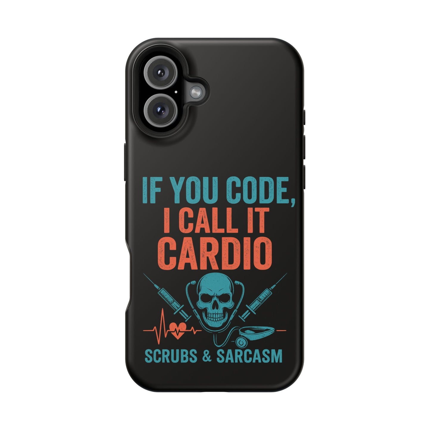 Magnetic Phone Cases for Nurses, Funny Code Humor, Cute Sarcastic Gifts, Tech Accessories, Medical Profession, Unique Design