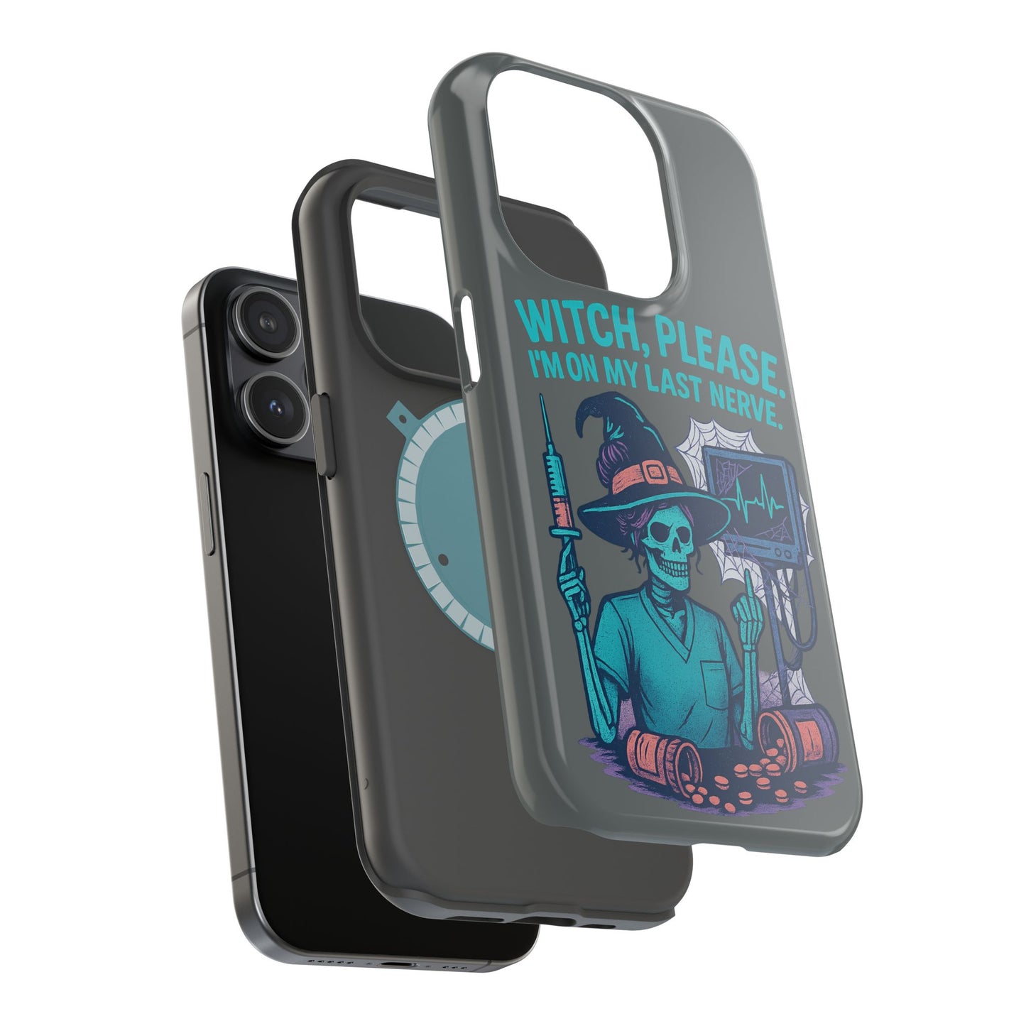 Spooky Phone Case: Witch Please! I'm On My Last Nerve, Halloween Gift, Cute Phone Accessory, Unique Tough Case, Funny Phone Protection