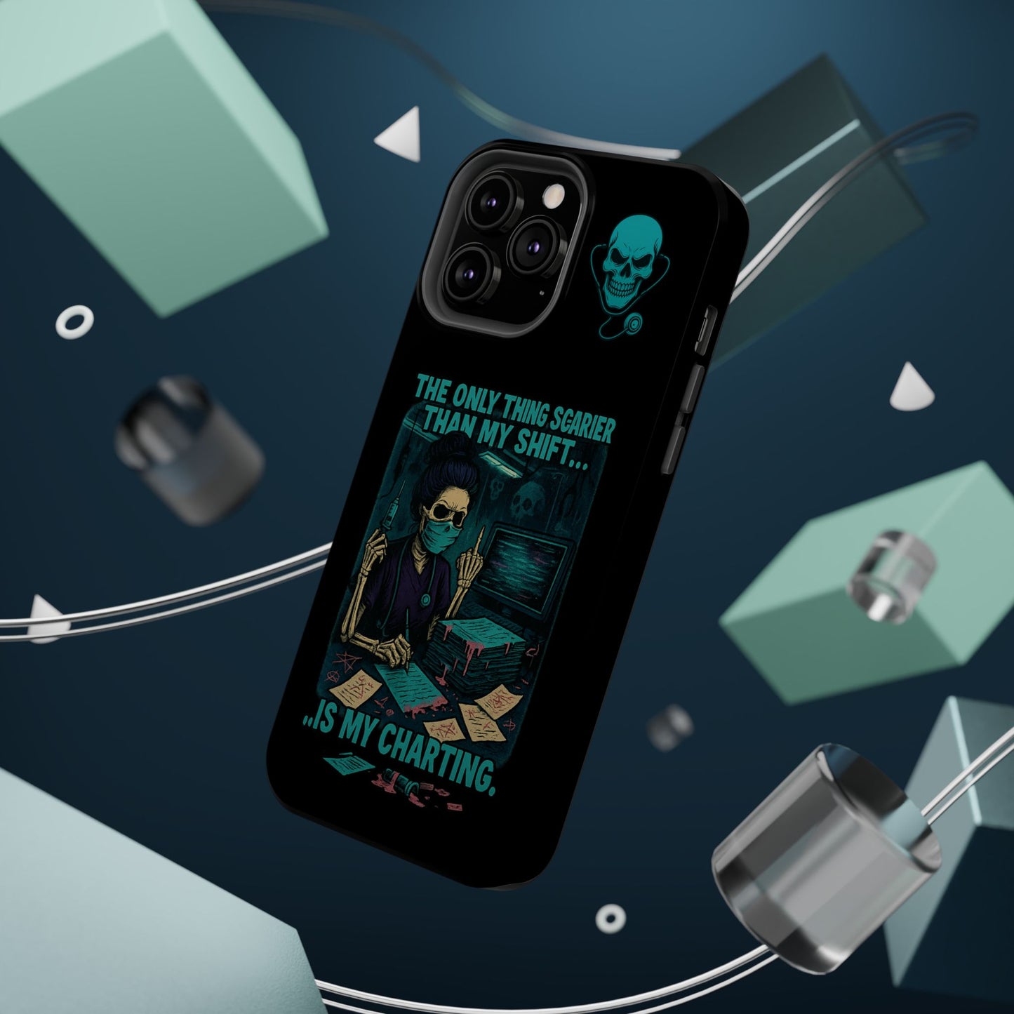 Healthcare Scary Shift Phone Case, Nurse Gift, Medical Humor Case, Halloween Phone accessory, Magnetic Tough Cases