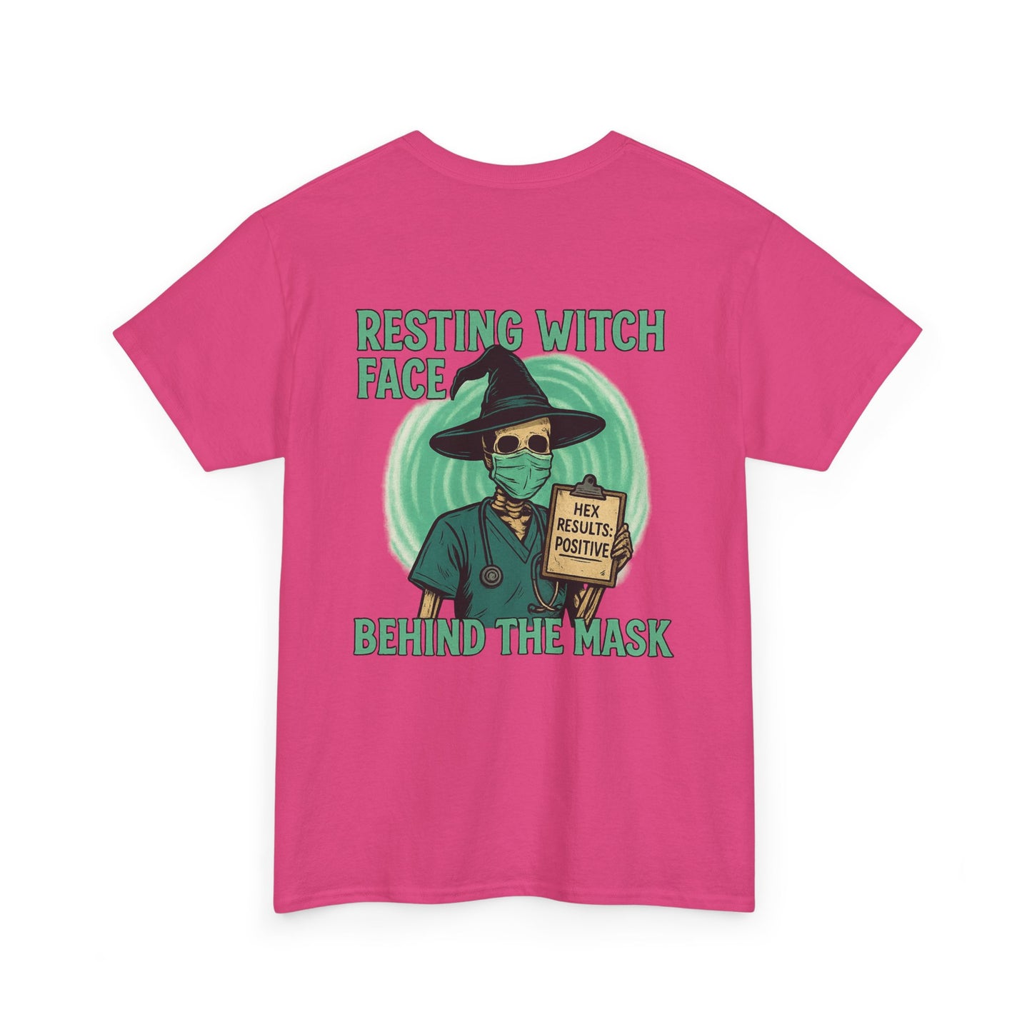 Resting Witch Face Unisex Heavy Cotton Tee, Funny Halloween Shirt, Witch T-Shirt, Unique Gift for Spooky Season, Perfect for Parties
