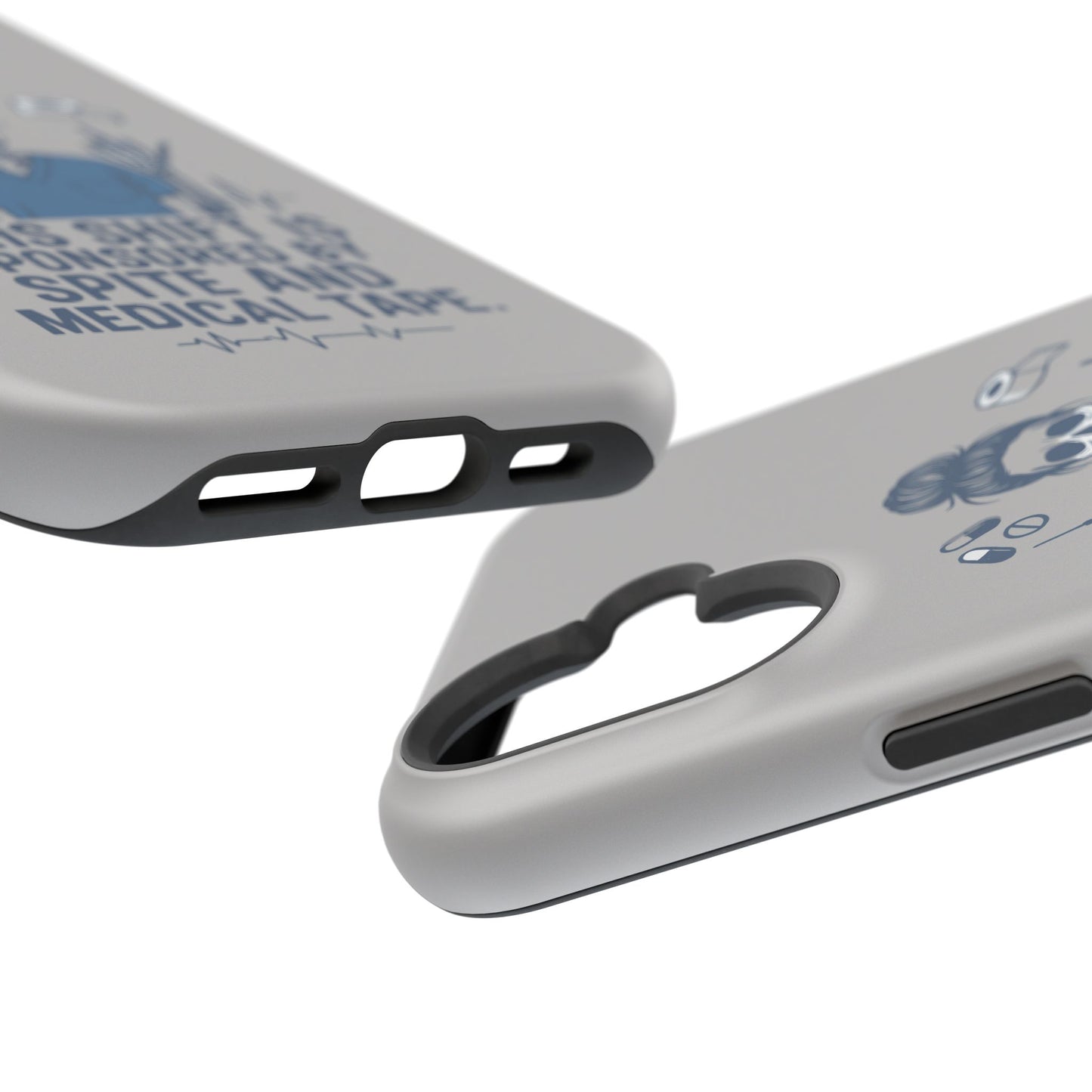 “This Shift Sponsored by Spite and Medical Tape” – Sarcastic Nurse Phone Case